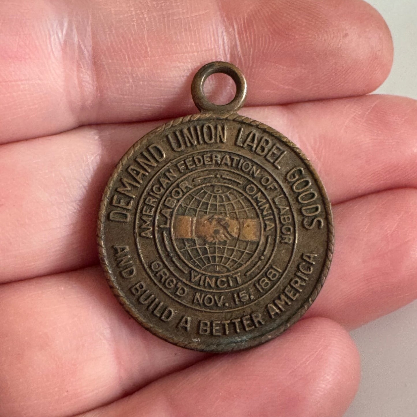 1949 American Federation of Labor Exhibit Union Industries Show Medal Medallion