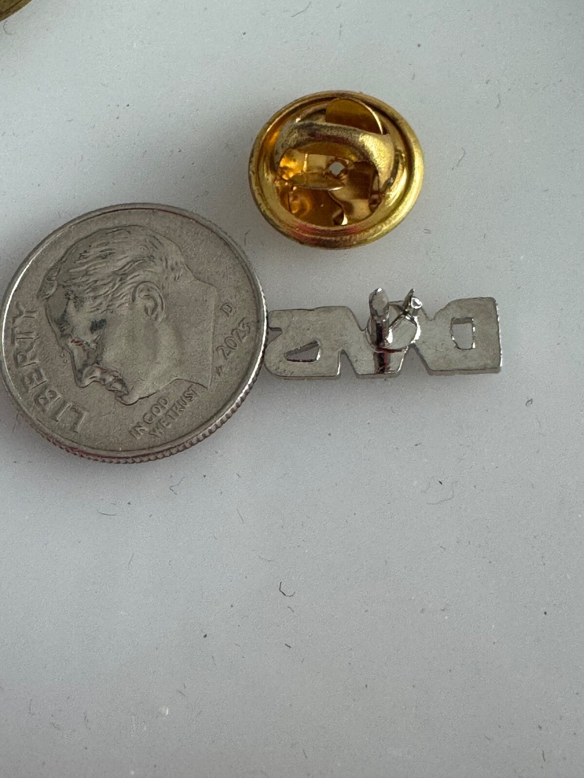 Vintage University of California Davis Lapel Pin Tie Tack Silver Tone