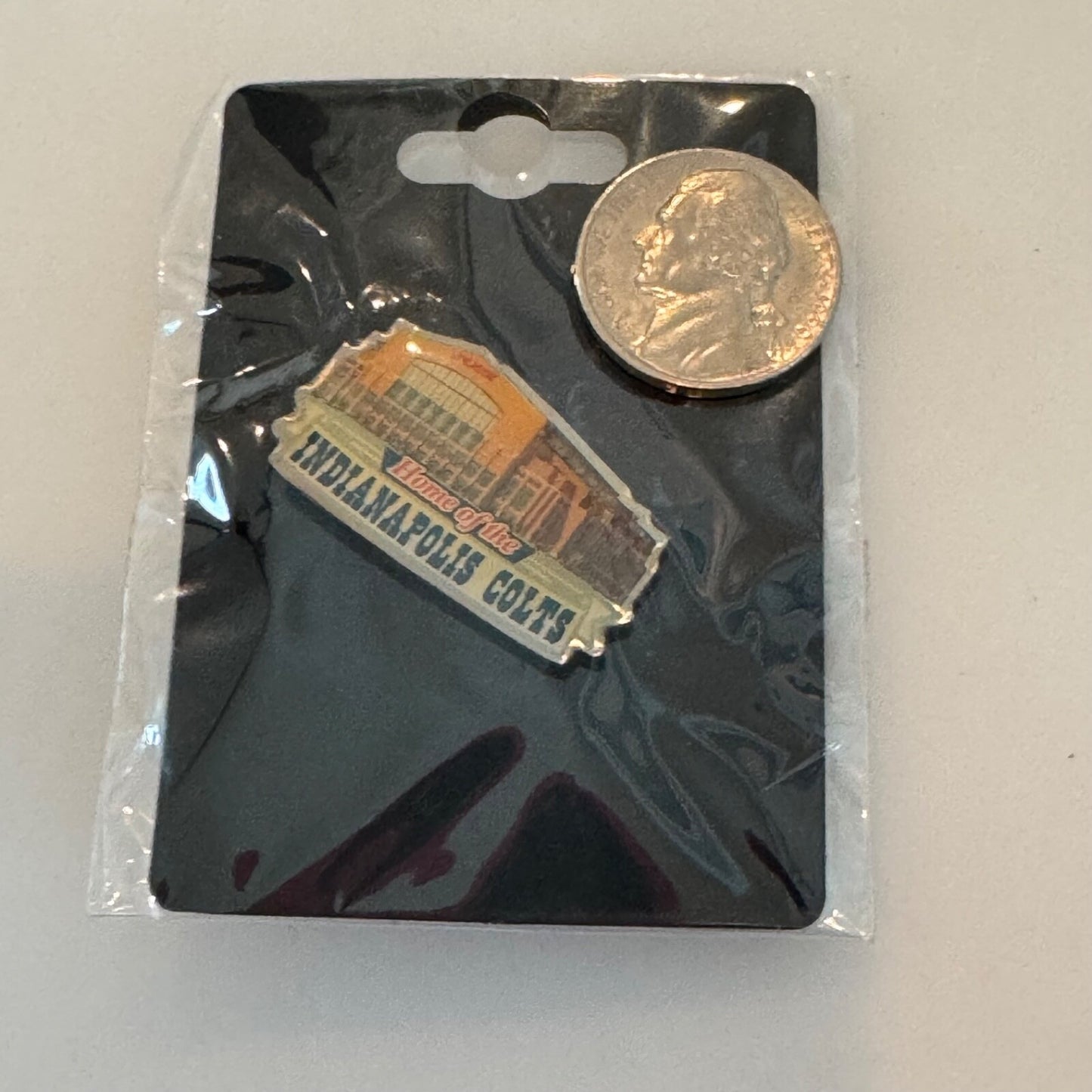 Vintage Lucas Oil Stadium Home of the Indianapolis Colts Pin New on Card NFL