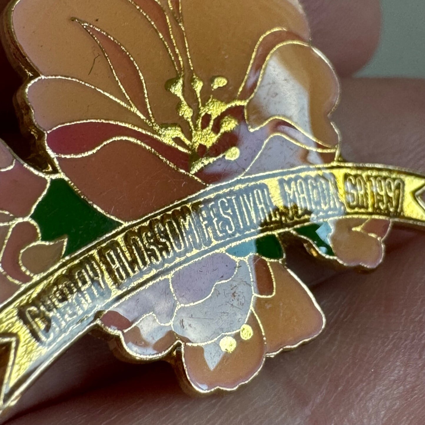 Vintage Cherry Blossom Festival Macon Georgia 1997 Lapel Pin