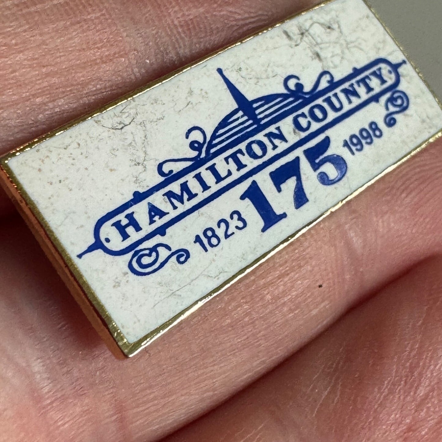 Hamilton County Indiana 175th Anniversary 1823–1998 Commemorative Pin