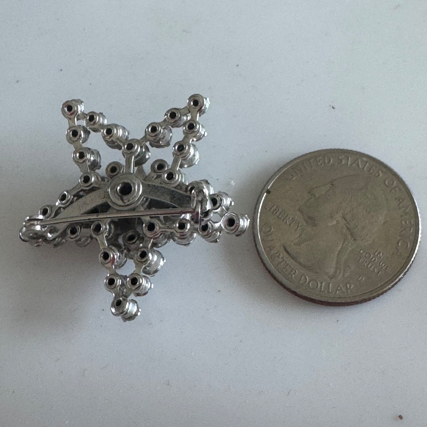 Vintage Order of the Eastern Star Rhinestone Brooch Pin Star Shaped