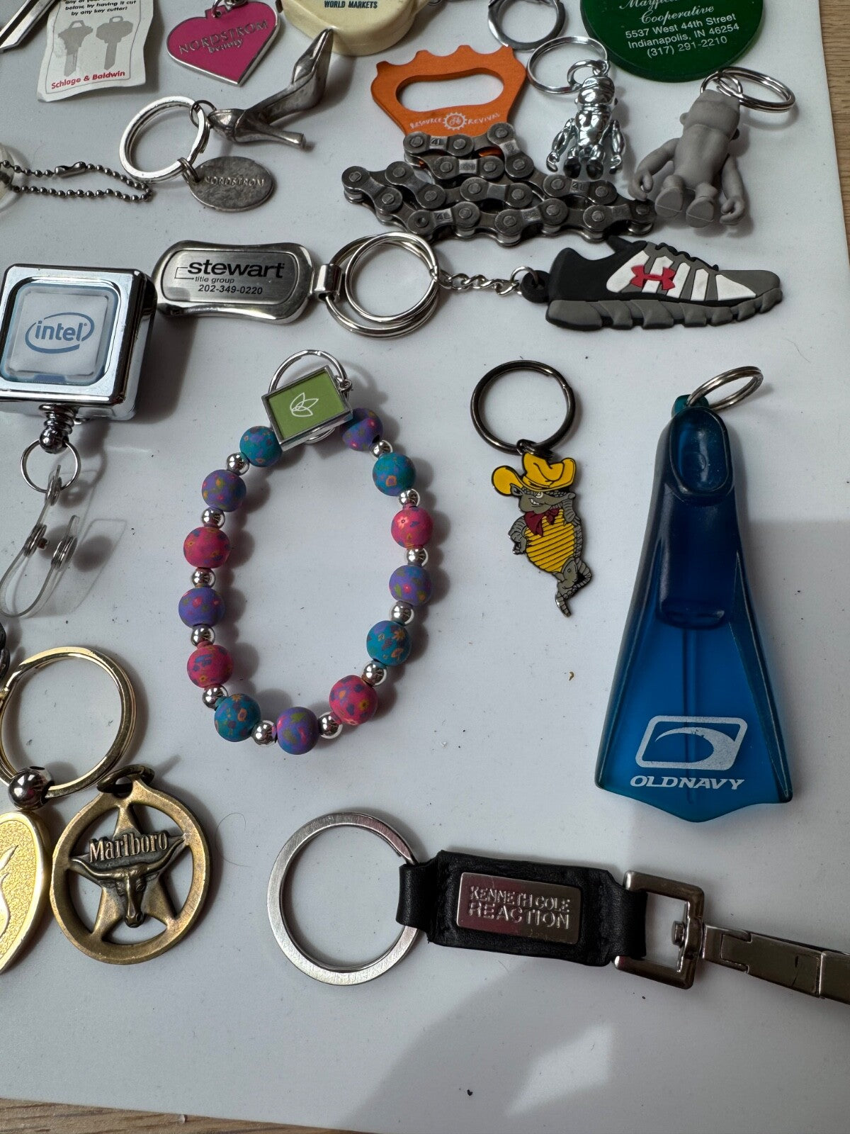 Lot of 45+ Vintage to Now Advertising Keychains Key Chains Bag Tags