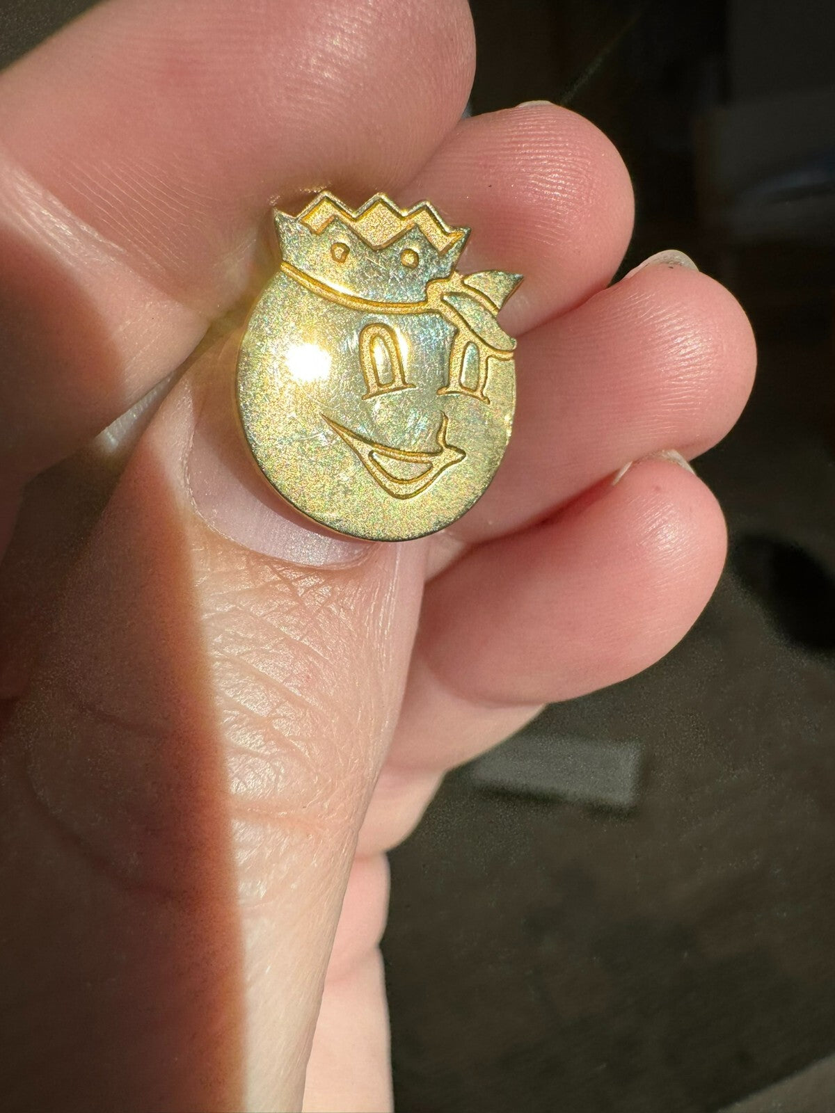Orange Bowl Mascot Obie Gold Tone Lapel Pin