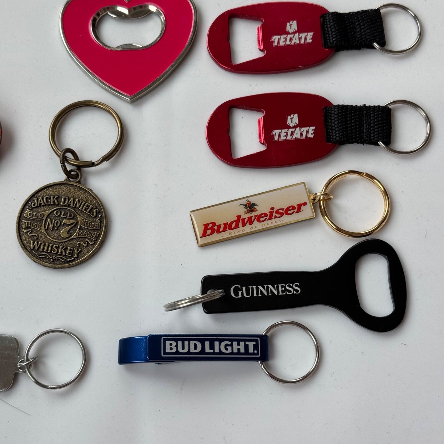 Lot of 20+ Beer Alcohol Keychains Key Chains Bottle Openers