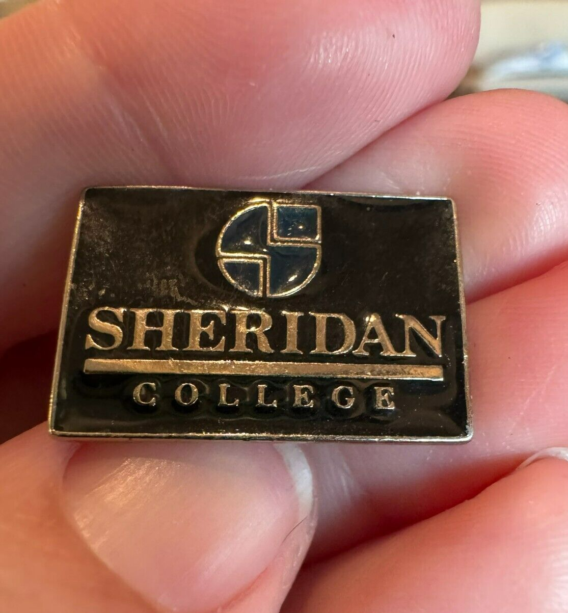 Vintage Sheridan College Enamel Lapel Pin