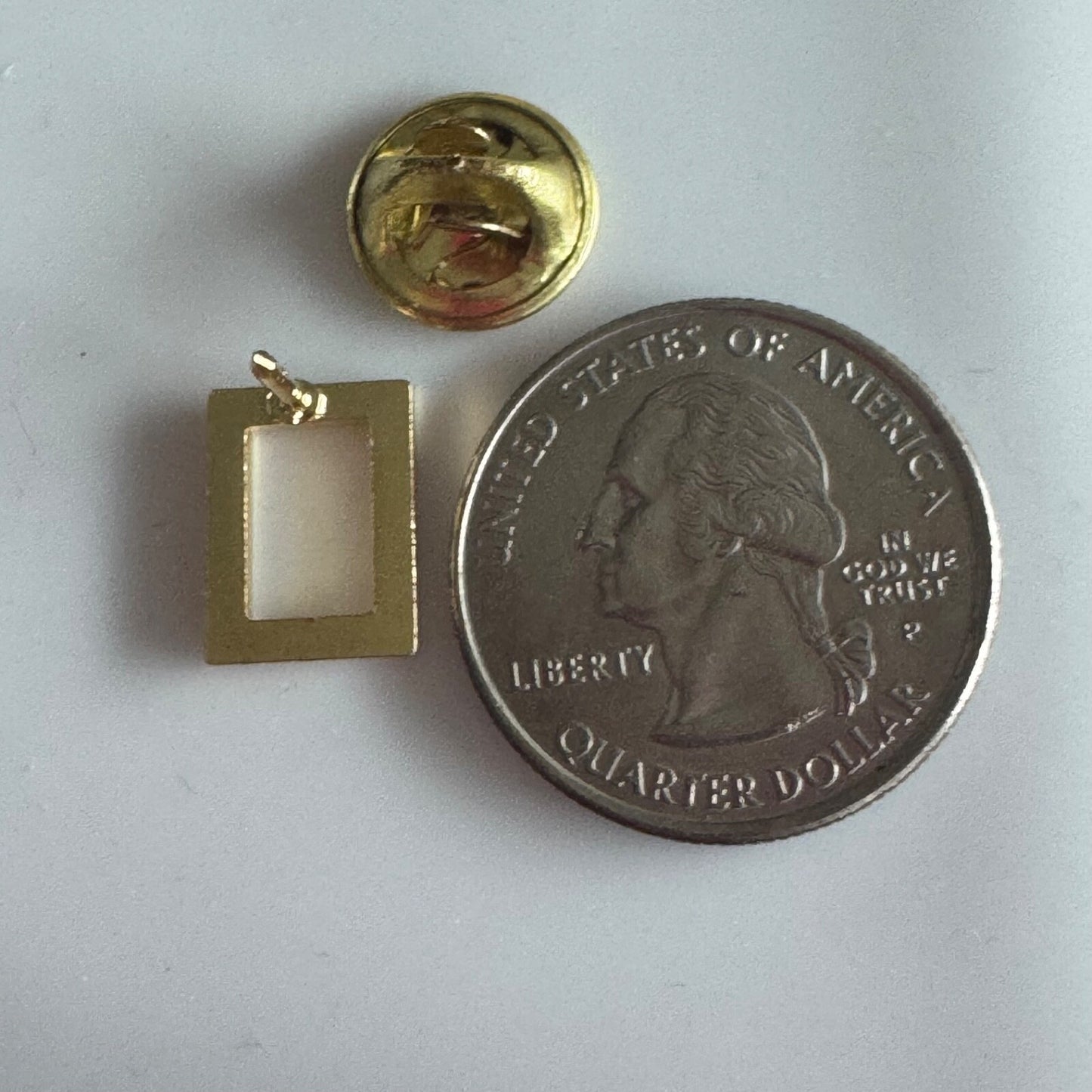 National Geographic Society Yellow Rectangle Pin Border – Iconic Logo Lapel