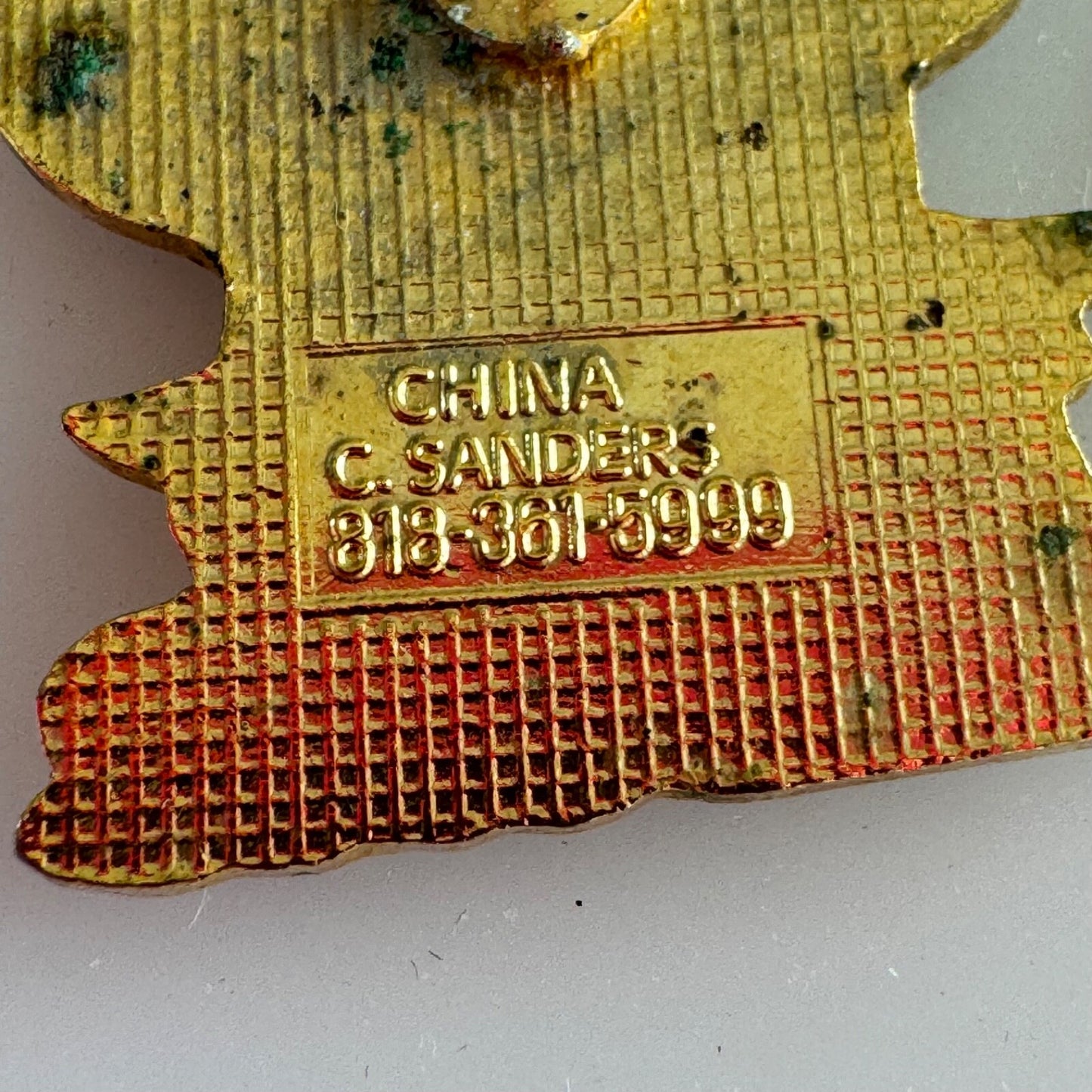 Vintage Pasco County School Pirates Lapel Pin Mascot High School Florida