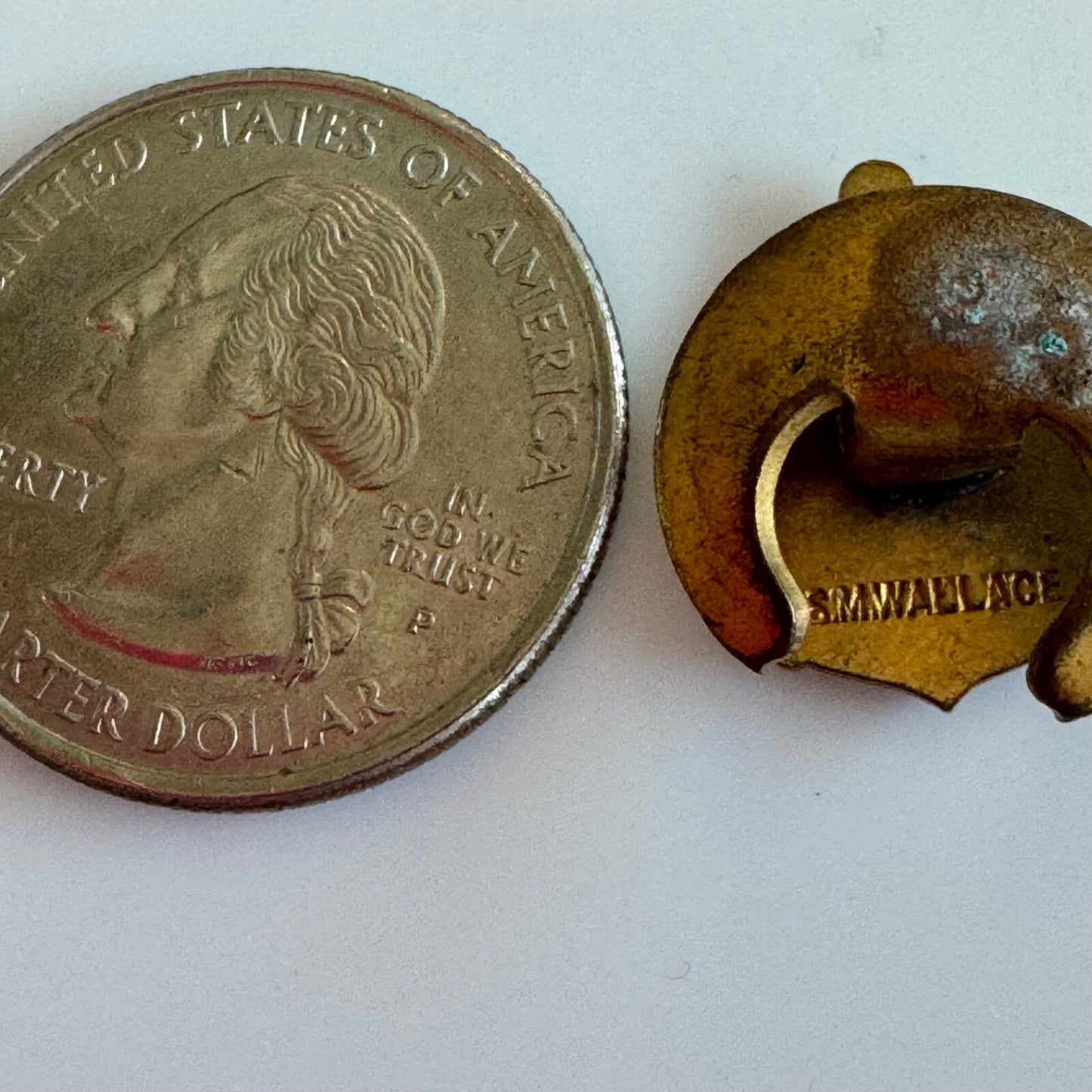 Gorgeous Vtg Apostolatus Maris Catholic Enamel Pin Stud Apostleship of the Sea