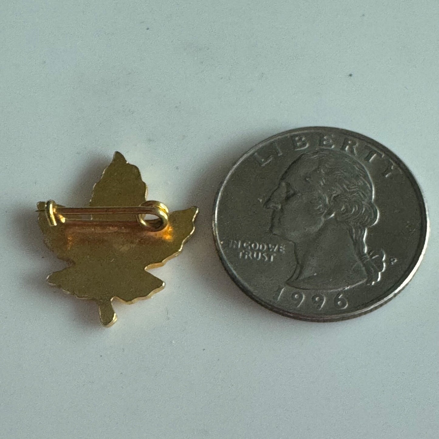 Vintage Victoria British Columbia Maple Leaf Cloisonne Lapel Pin Brooch