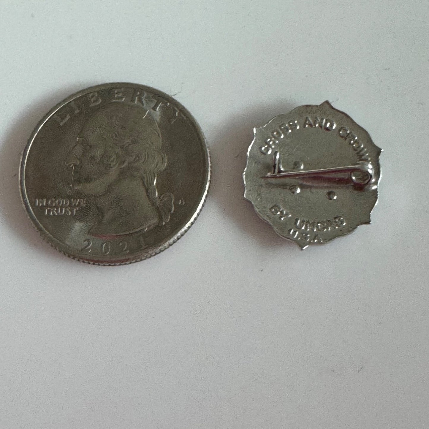 Vintage United Church of Christ Sunday School Cross and Crown Lapel Pin