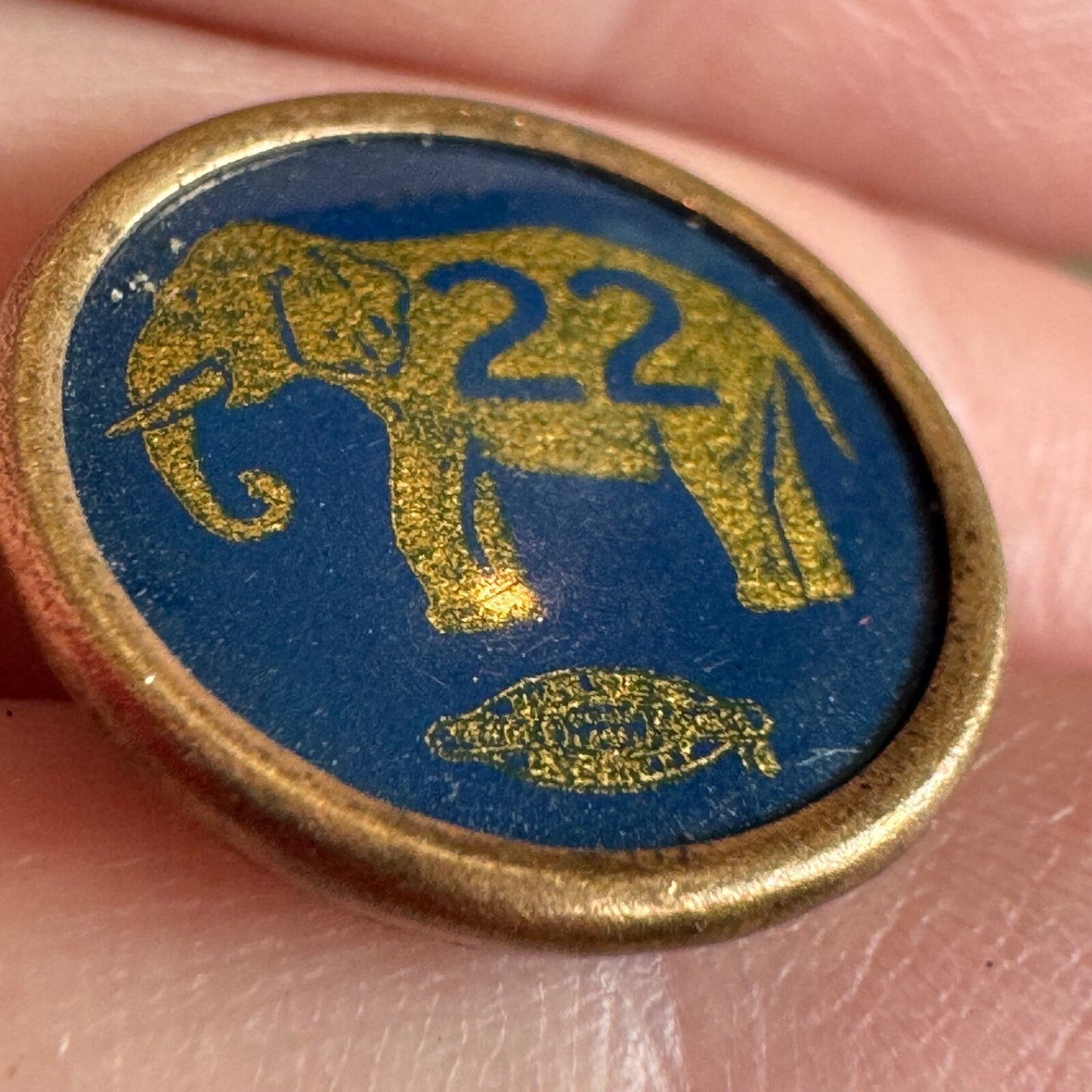 Antique 1922 Republican Elephant Lapel Pin Small