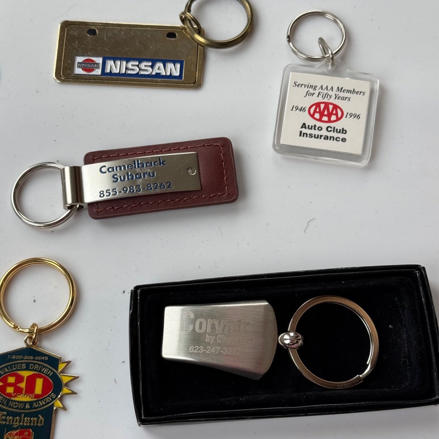 Lot of 20+ Vintage Car Automobile Dealership Oil Gas Keychains Key Chains
