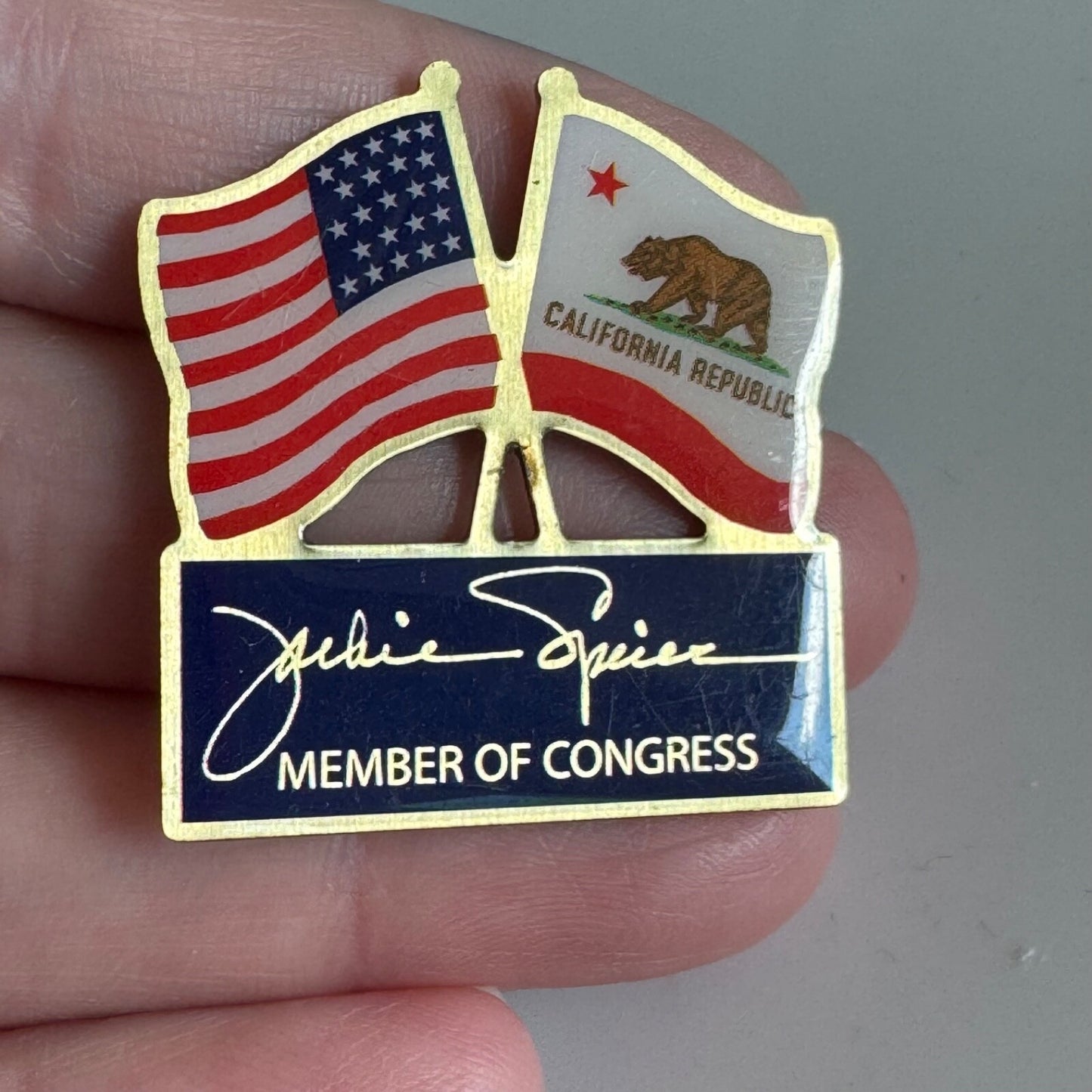 Jackie Speier Member of Congress California Lapel Pin Representative