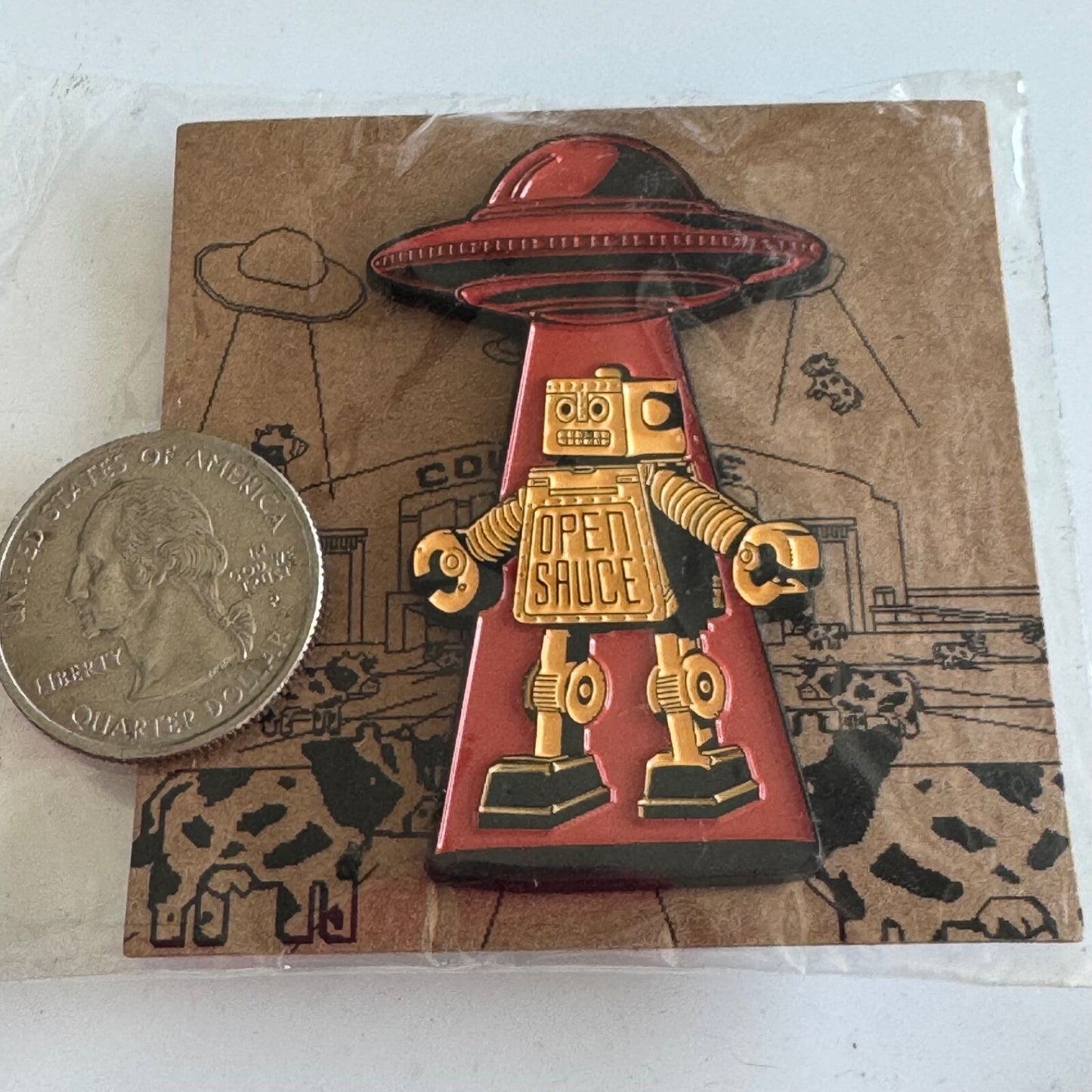 Open Sauce Cow Palace Lapel Pin New on Card