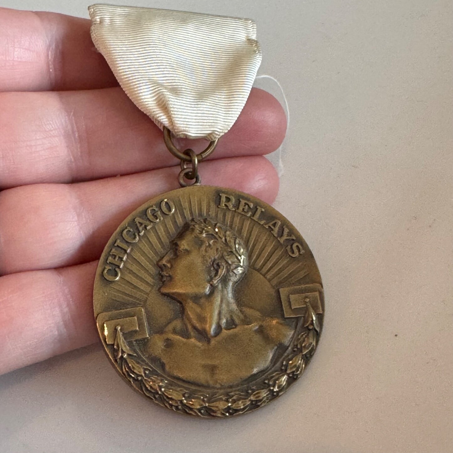 Vtg 1951 Chicago Relays Medal One Mile Relay 3rd Daily News Stadium Balfour