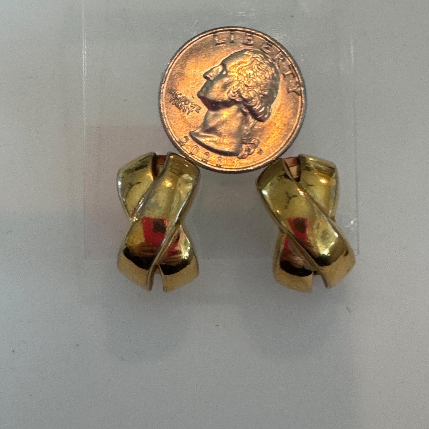Vintage Christian Dior Gold Tone Clip On Earrings X AS IS