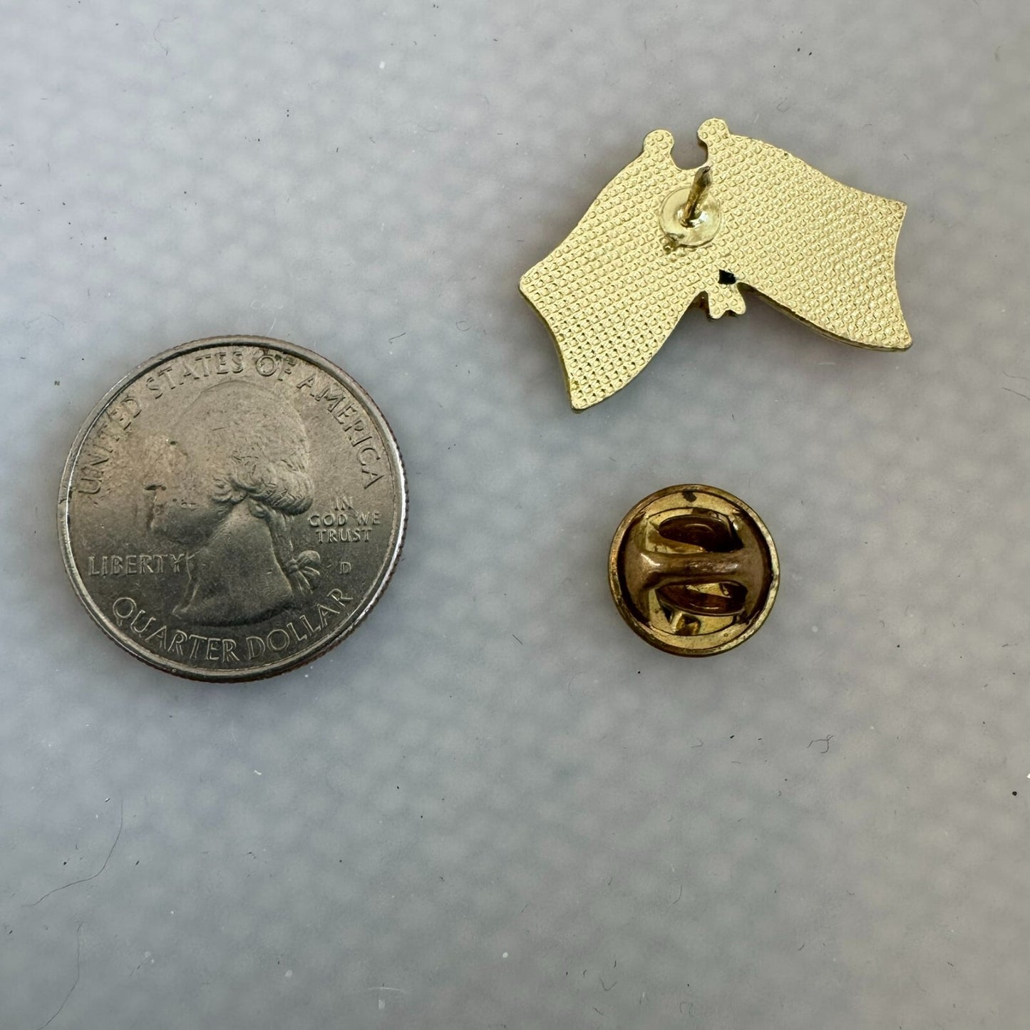 Vintage American and South African Friendship Flag Lapel Pin USA Africa