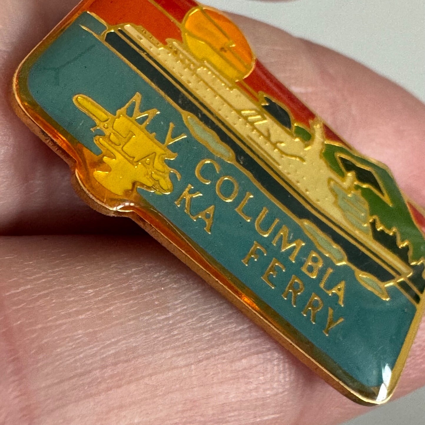 M.V. Columbia Alaska Marine Highway System Ferry Boat Ship Lapel Pin