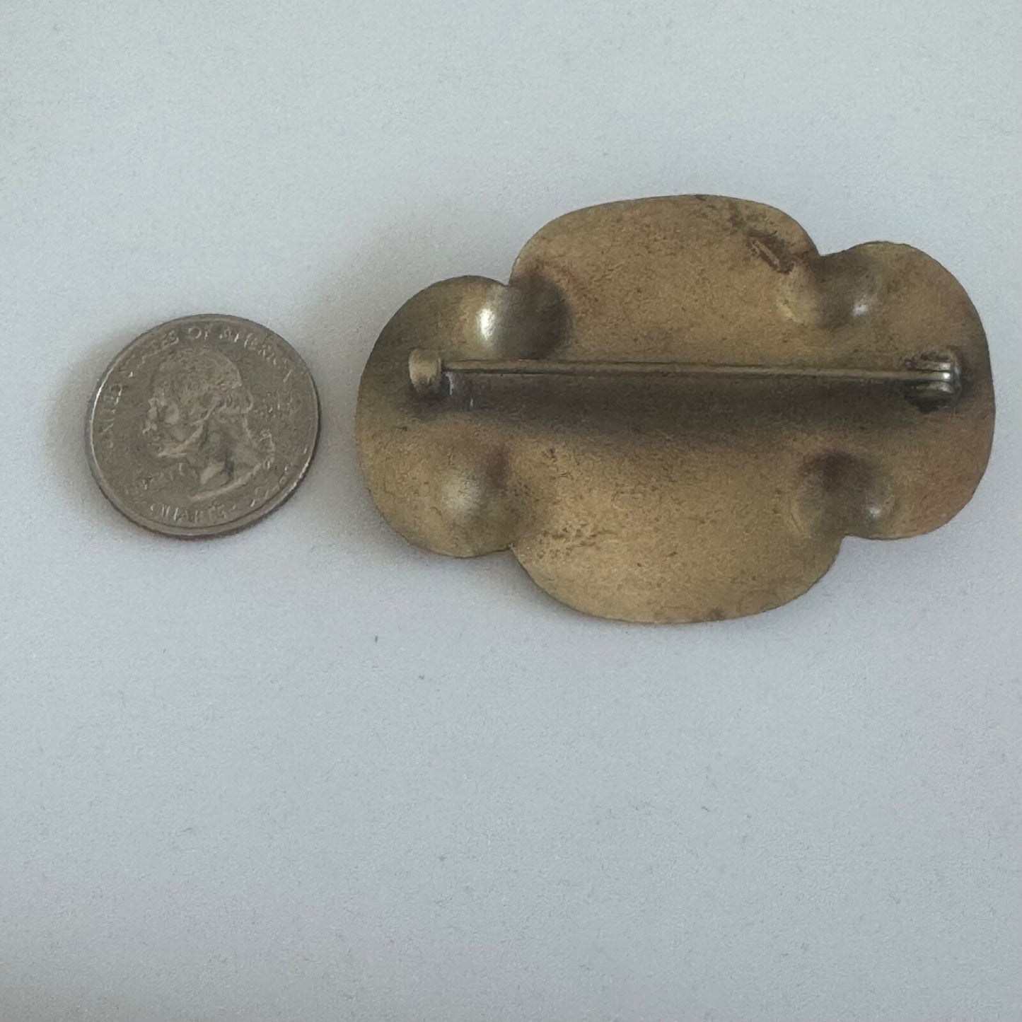 Antique Sash Pin Brooch Textured