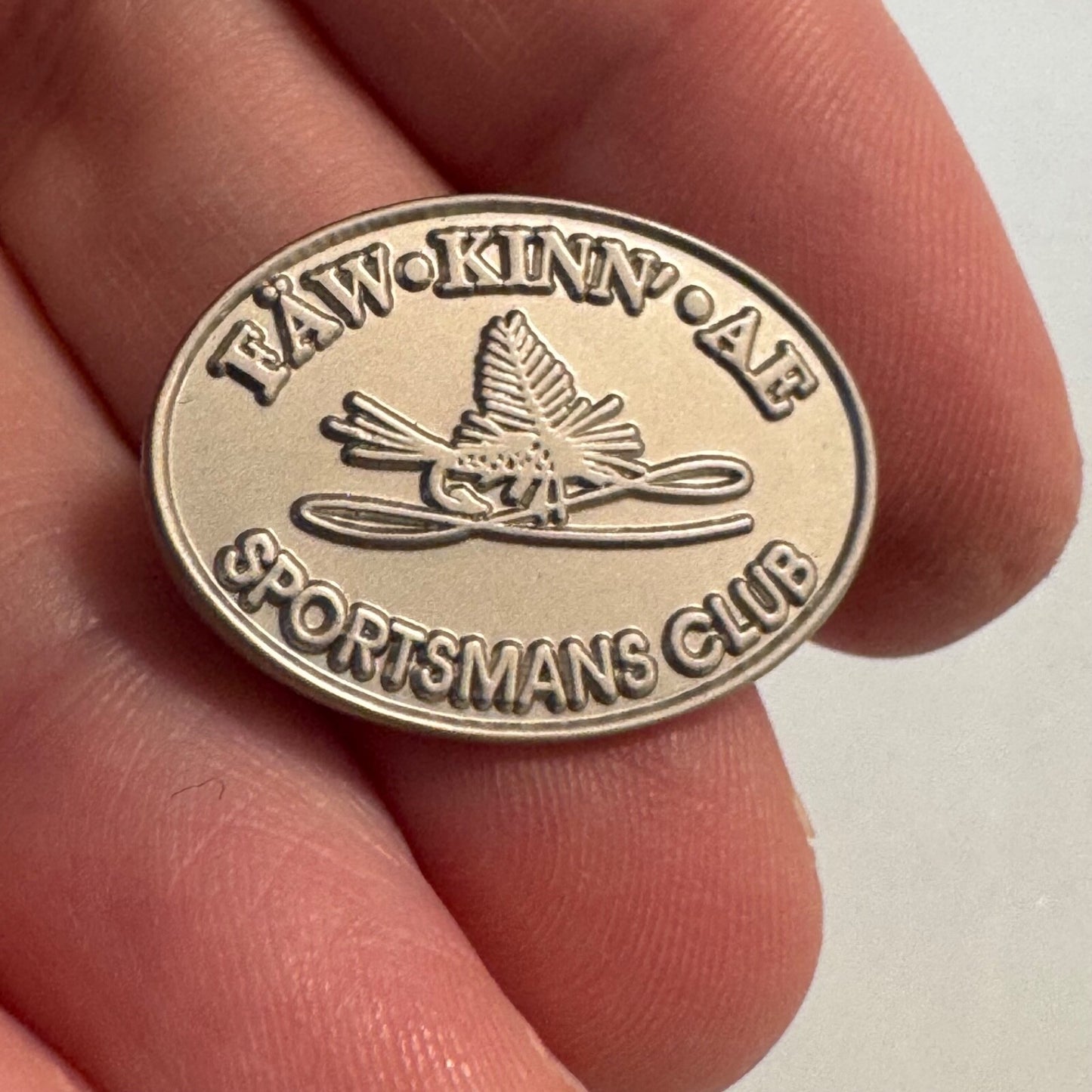 Faw Kinn Ae Sportsmans Club Lapel Pin Fawkinnae