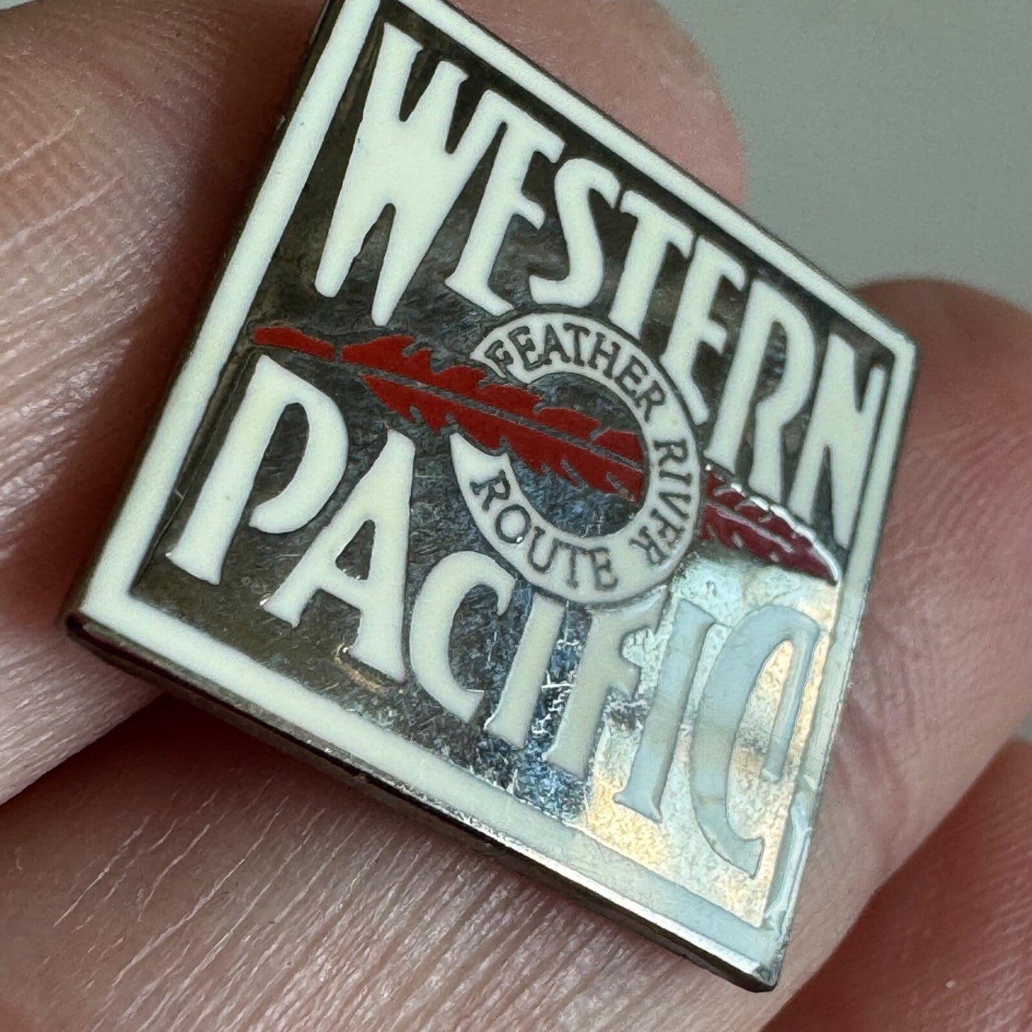 Vintage Western Pacific Feather River Route Lapel Pin Railroad