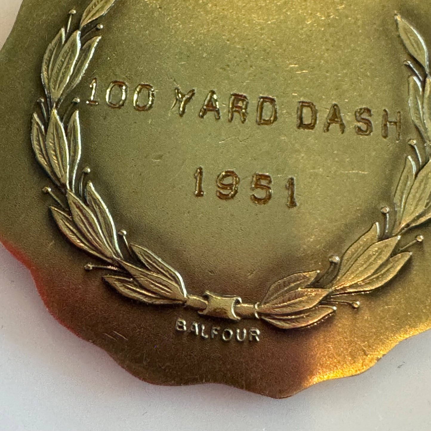 Vtg Drake Relays 100 Yard Dash 1951 Balfour Medal Pin Track and Field University