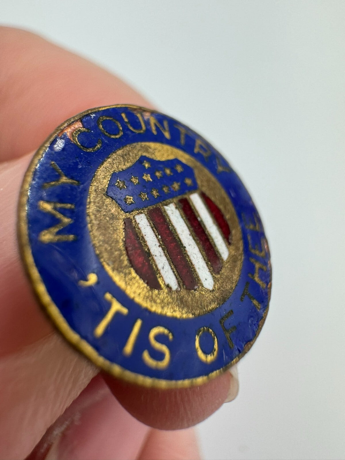 My Country Tis of Thee pin back button