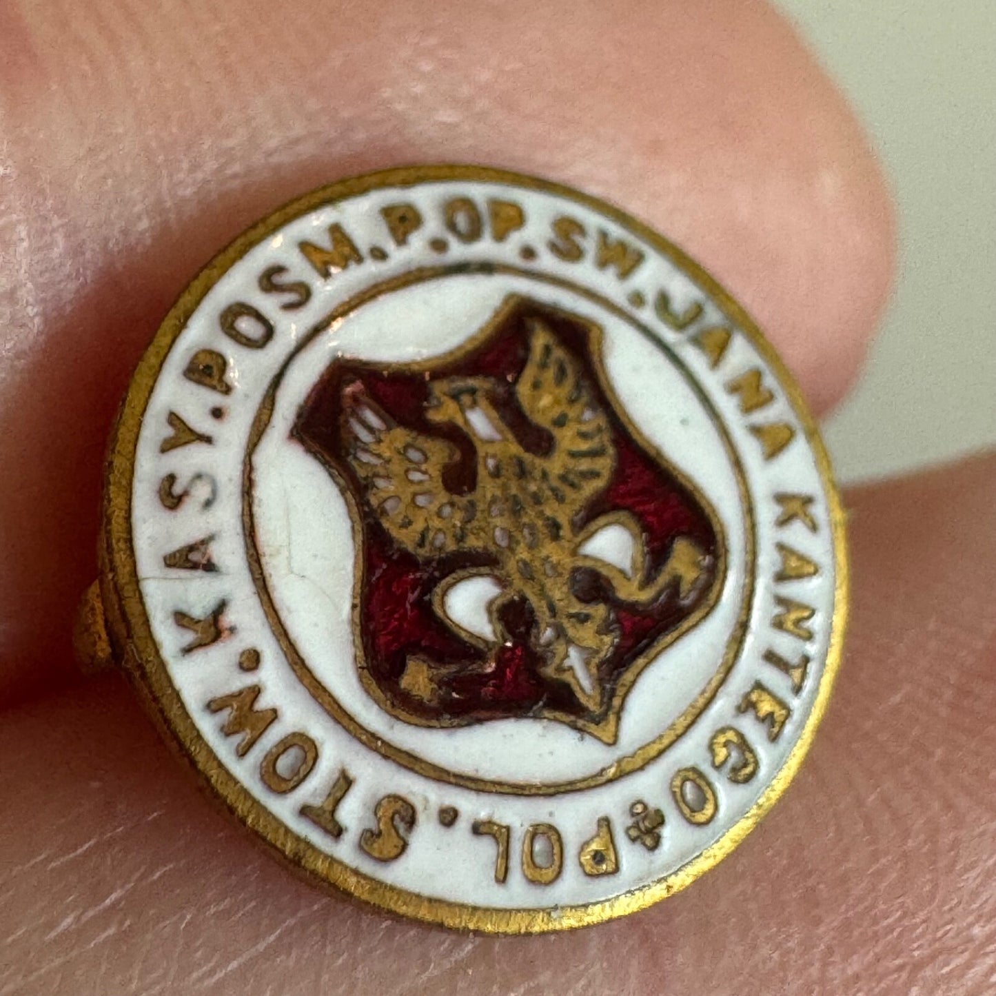 Vintage Polish Catholic Pin Saint John Cantius Lapel Pin