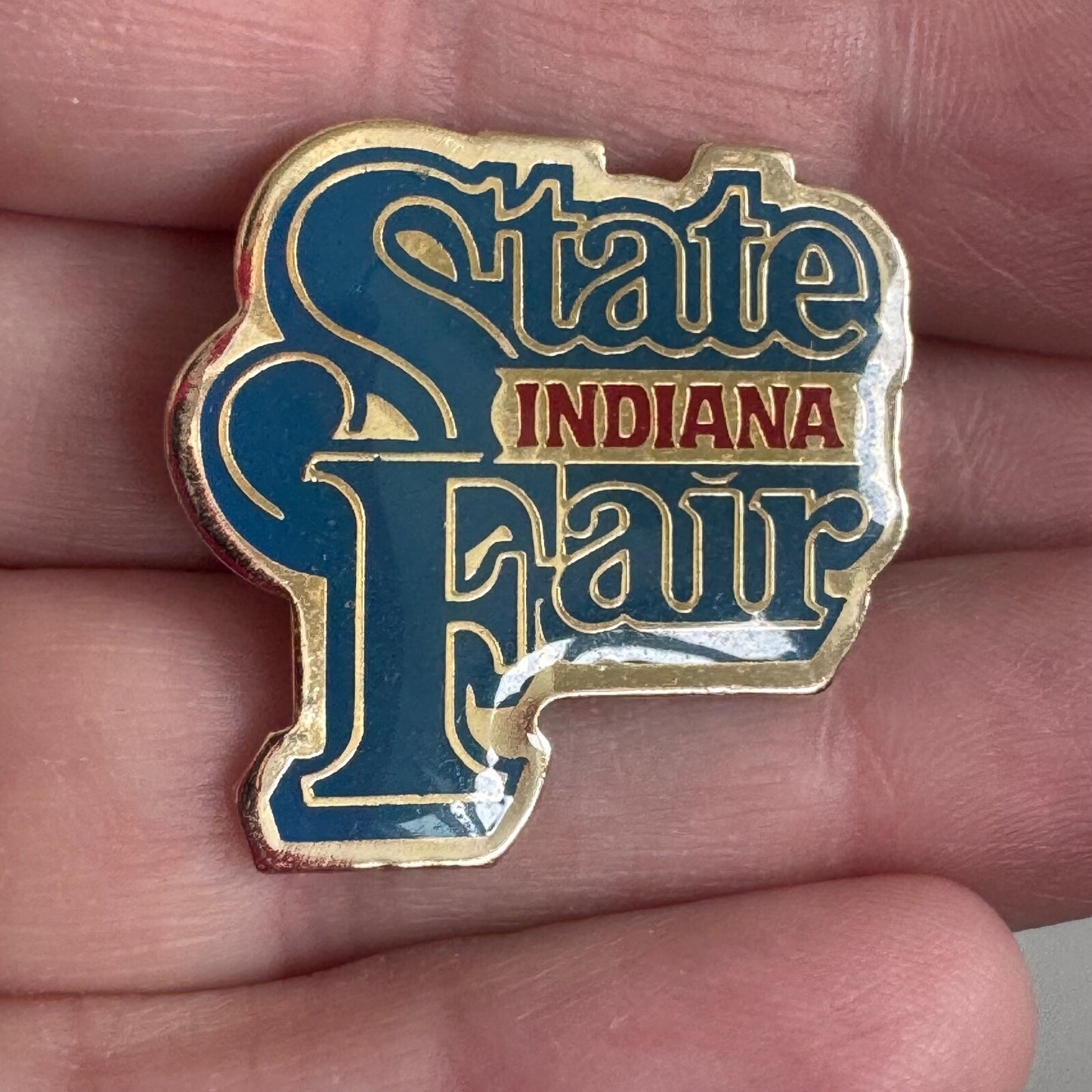 Vintage Indiana State Fair Logo Lapel Pin