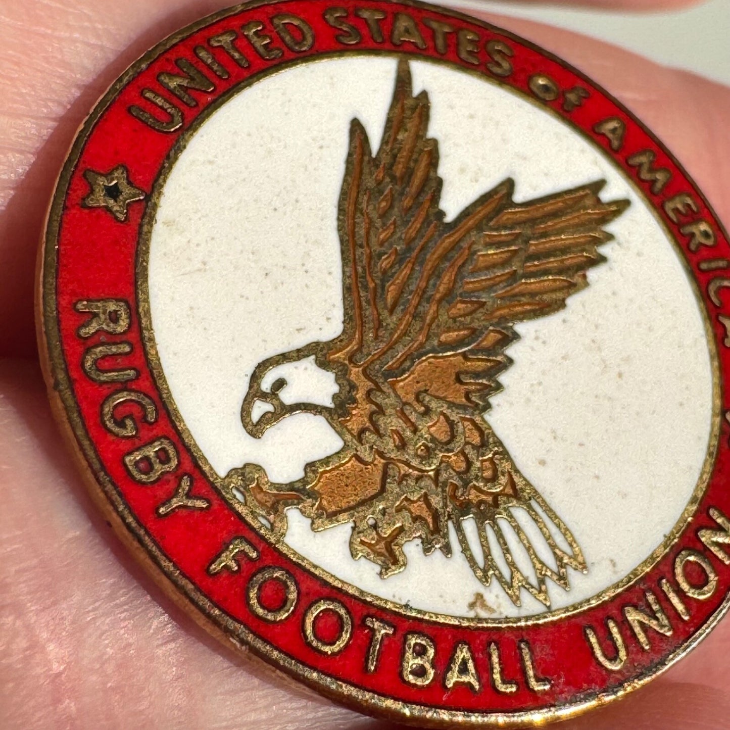 Vintage United States of America Rugby Football Union Lapel Pin