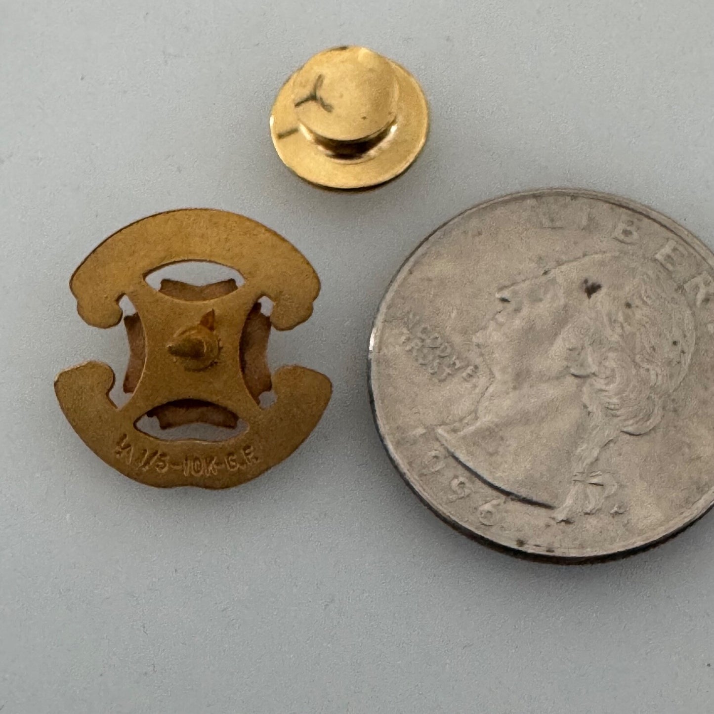 Vtg Veterans of Foreign Wars Post 902 Past Commander 1/5 10k Gold Filled Pin VFW
