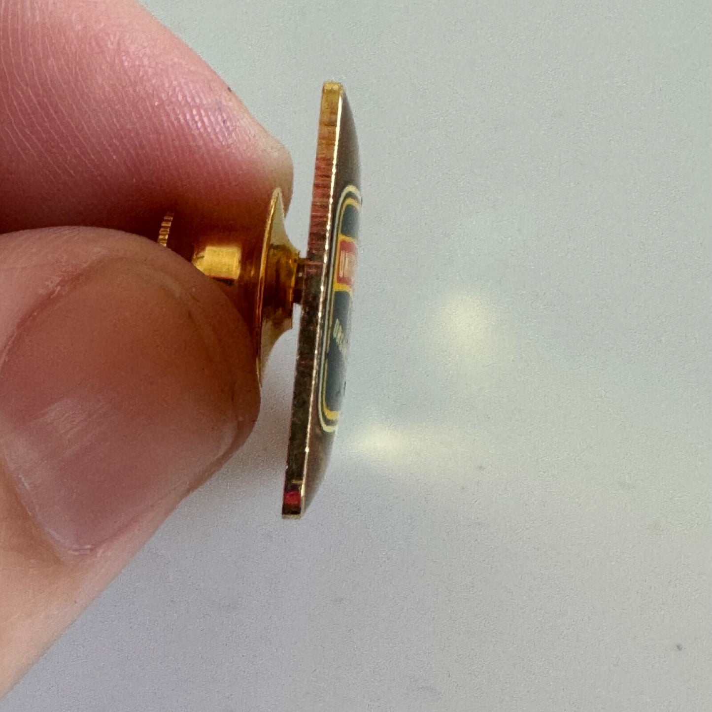 Vintage I SUPPORT THE UNION LABEL United Brotherhood of Carpenters Pin UBC