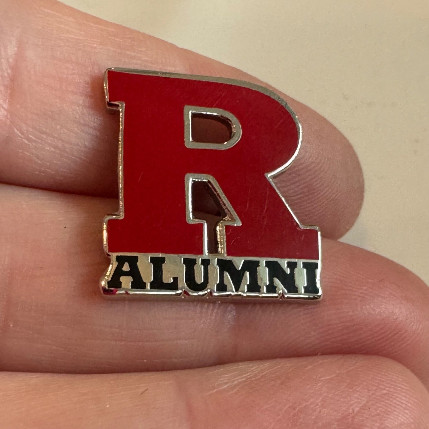 Vintage Rutgers Alumni R Lapel Pin Tie Tack