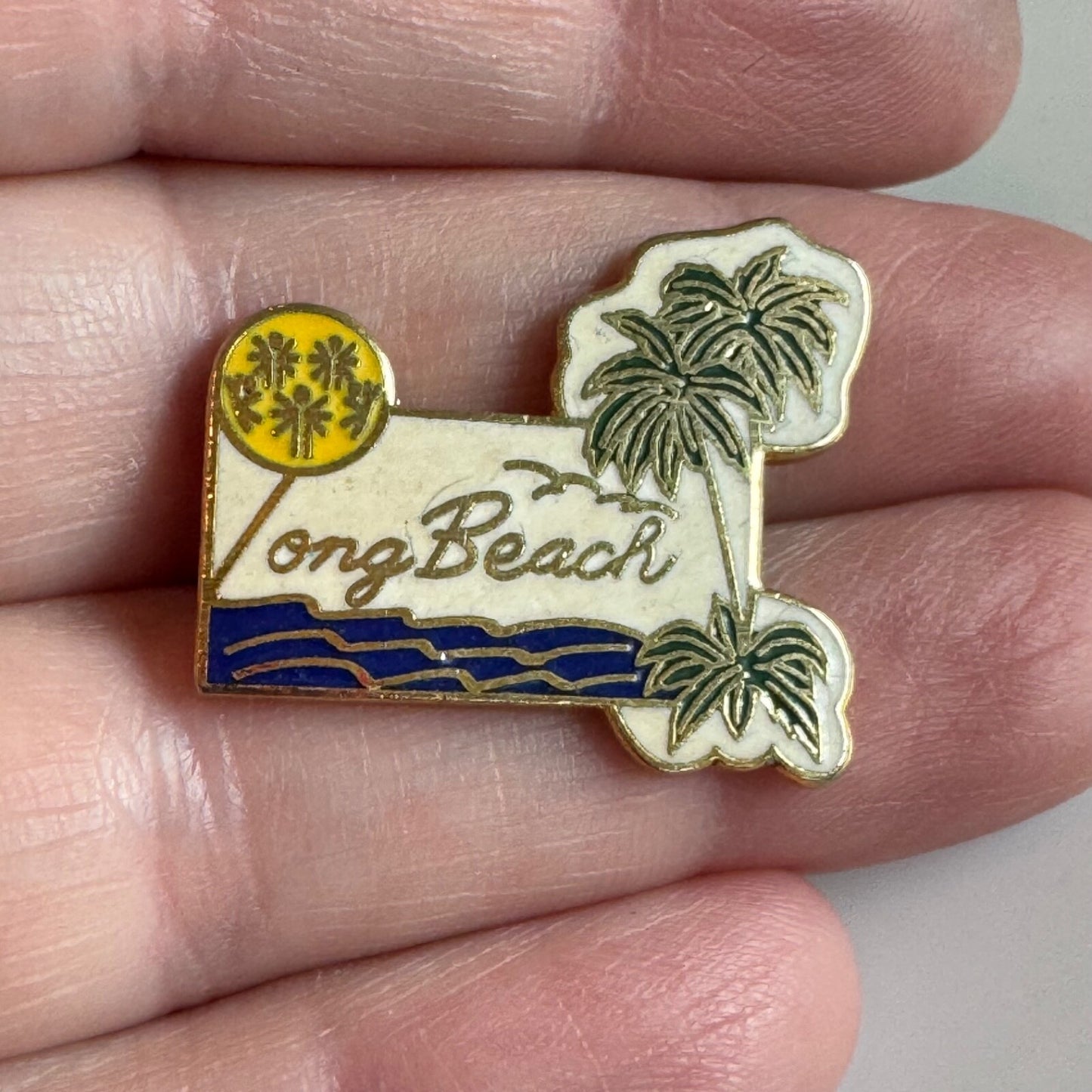 Vintage Long Beach California Special Olympics Souvenir Tourist Lapel Pin