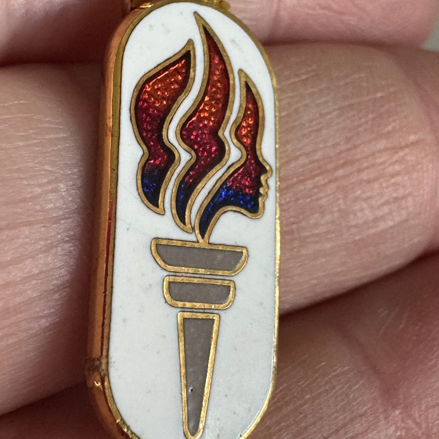 Vintage LDS Church Personal Progress Young Women's Torch Charm Pendant Mormon