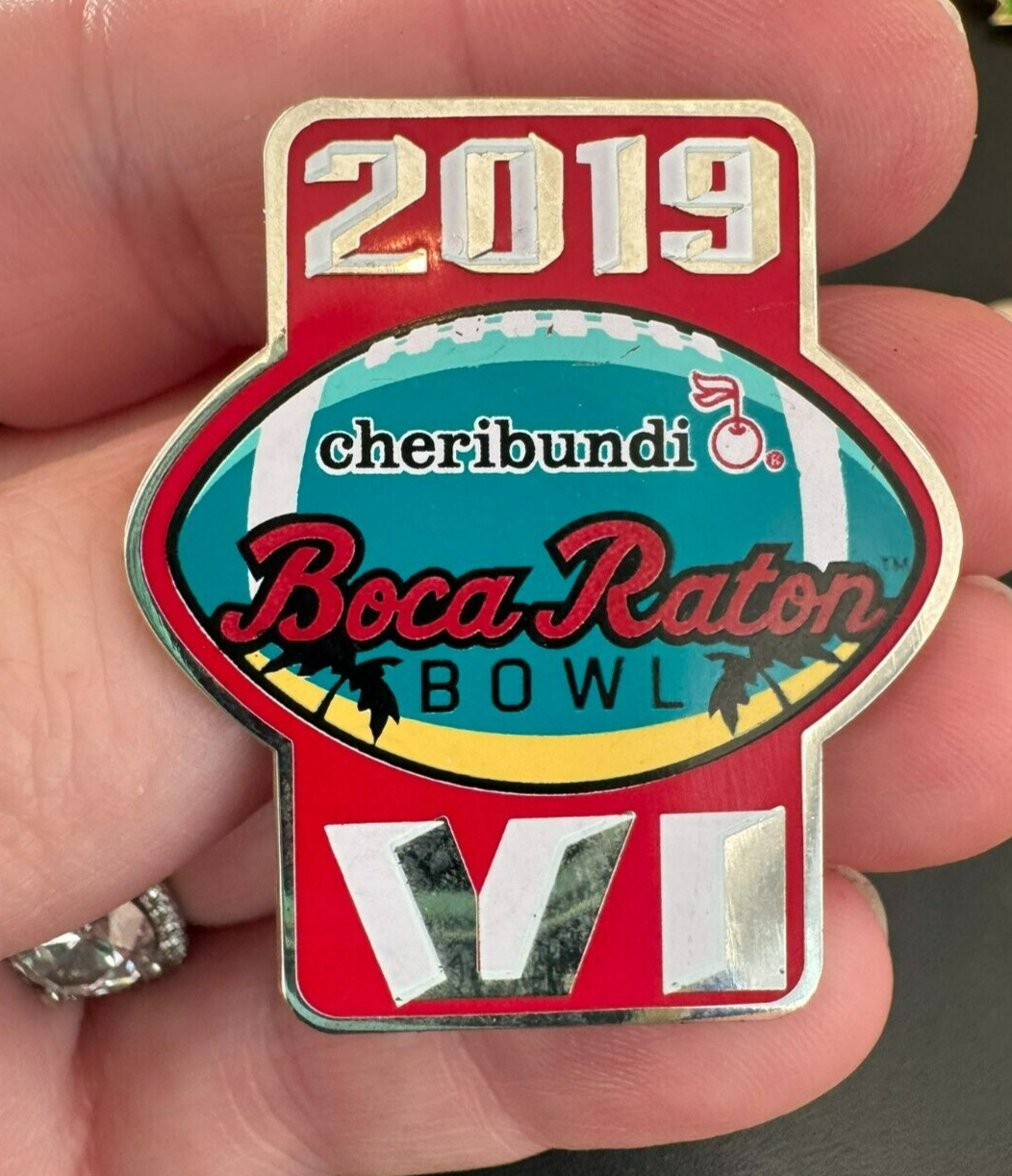 2019 Boca Raton Bowl VI Cheribundi Pin SMU