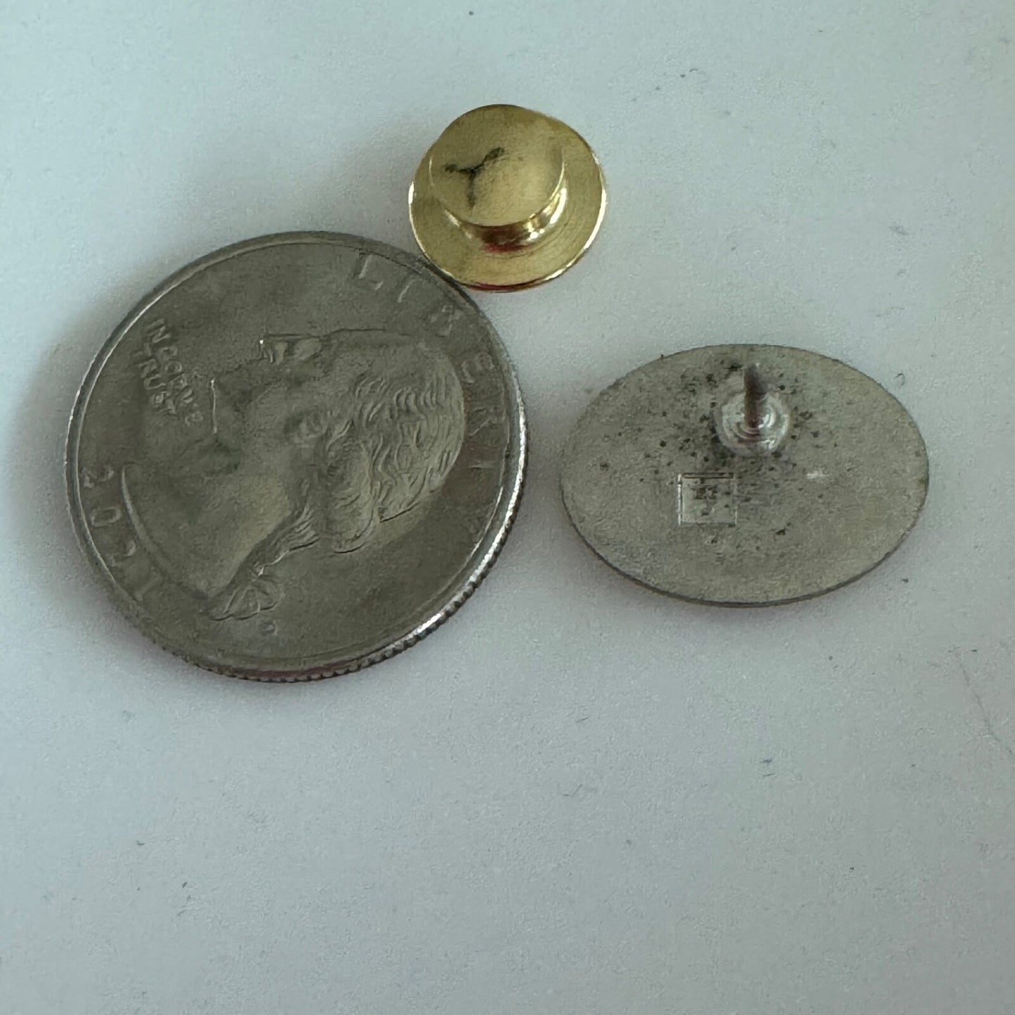 1 Year Lapel Pin Employee Service Nice Silver Gold
