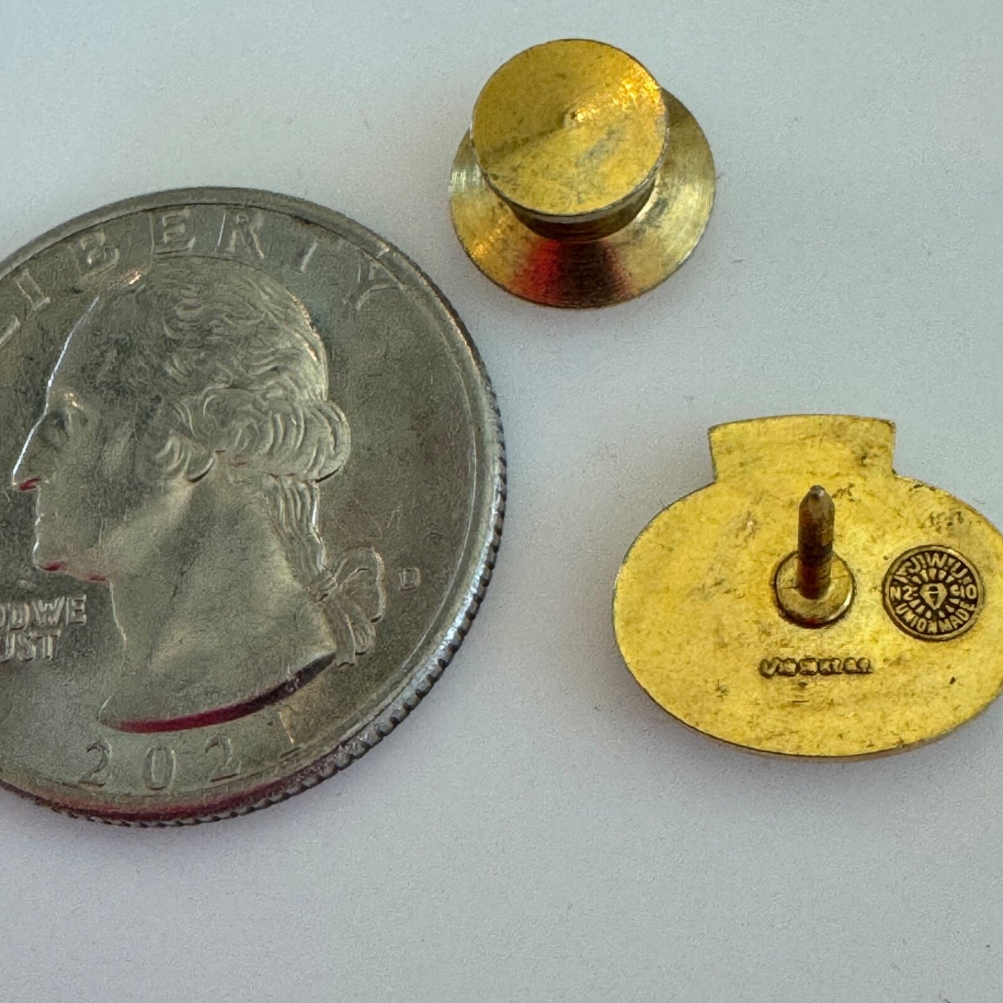 Vtg UTU 20 Years Pin Tie Tack Member United Transportation Union Gold Filled