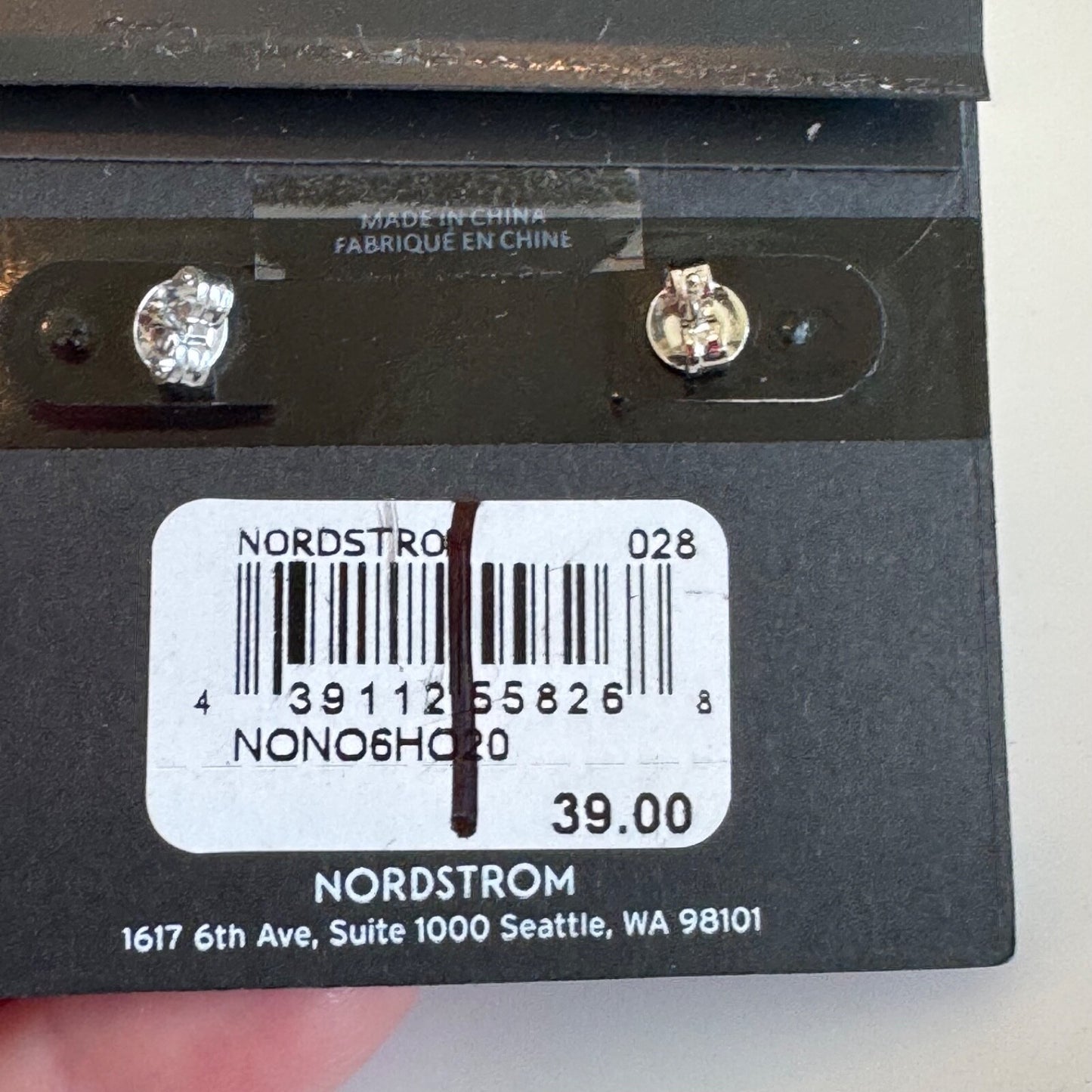 Nordstrom 6mm Faux Pearl & Sterling Silver Earrings New On Card Pierced $39