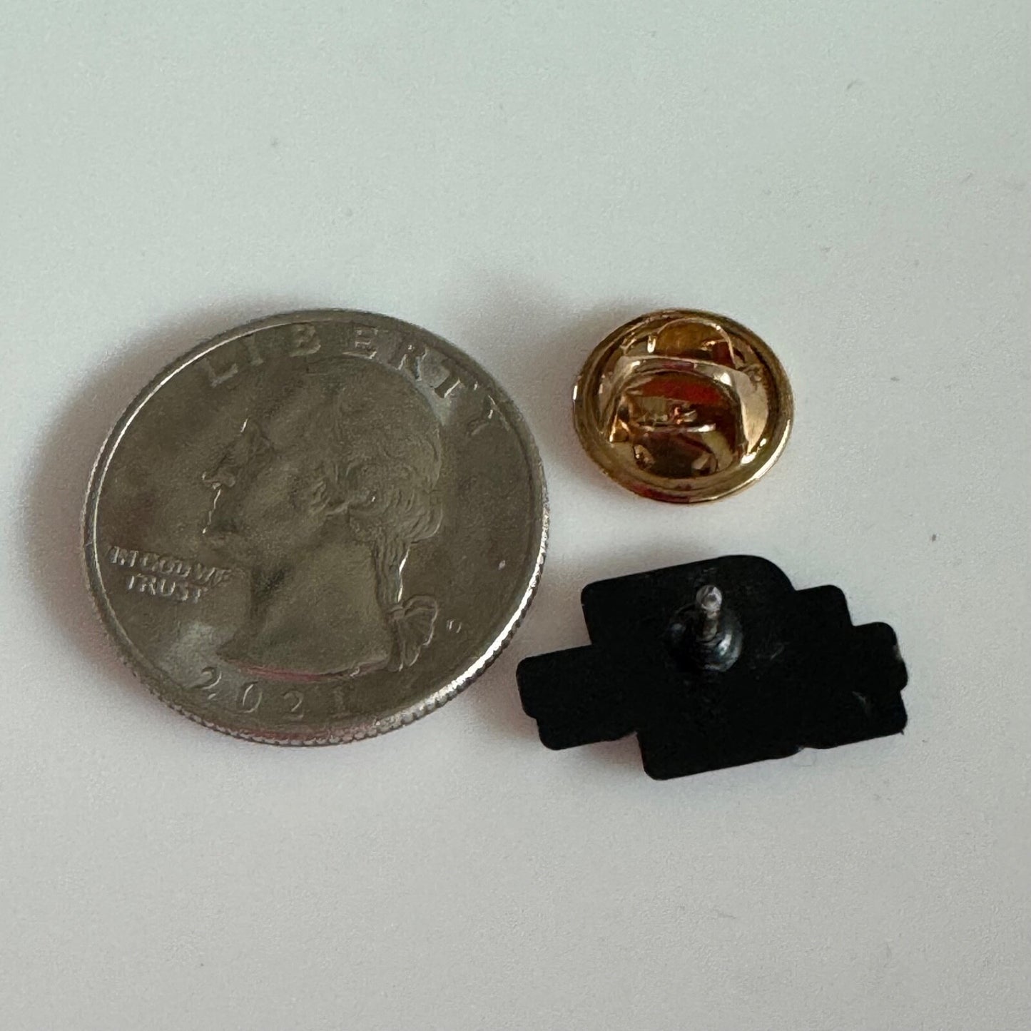Vintage CAT Timber Team Caterpillar Lapel Pin Plastic