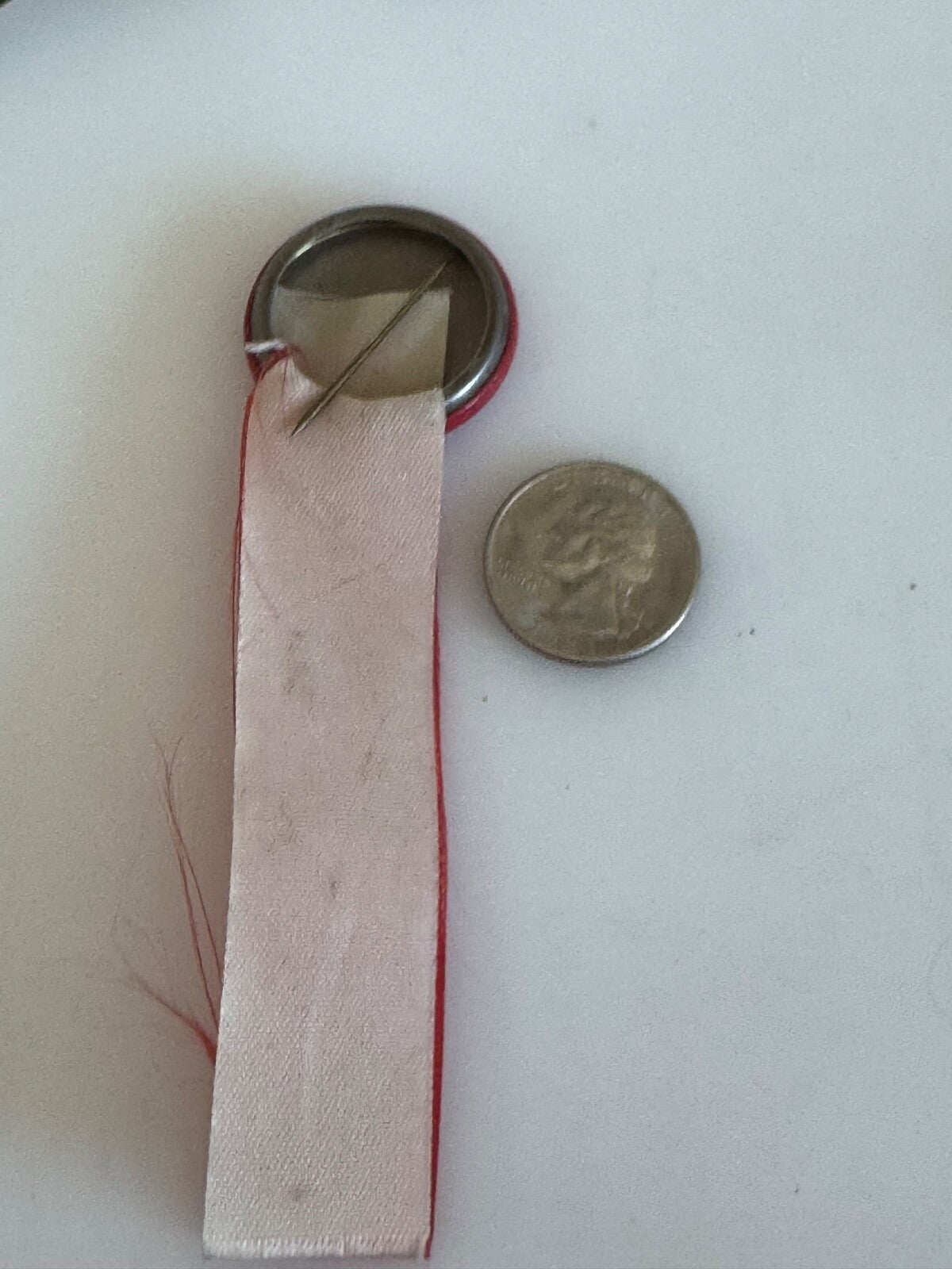 Vintage Harvard University Button with Ribbons Lapel Pin
