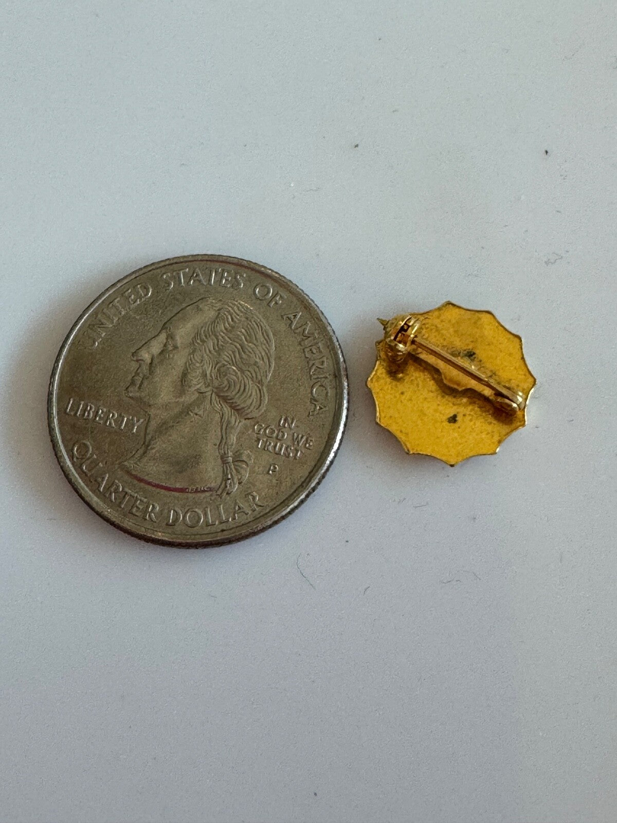 Vintage CYO Catholic Youth Organization Blue and Gold Enamel Pin