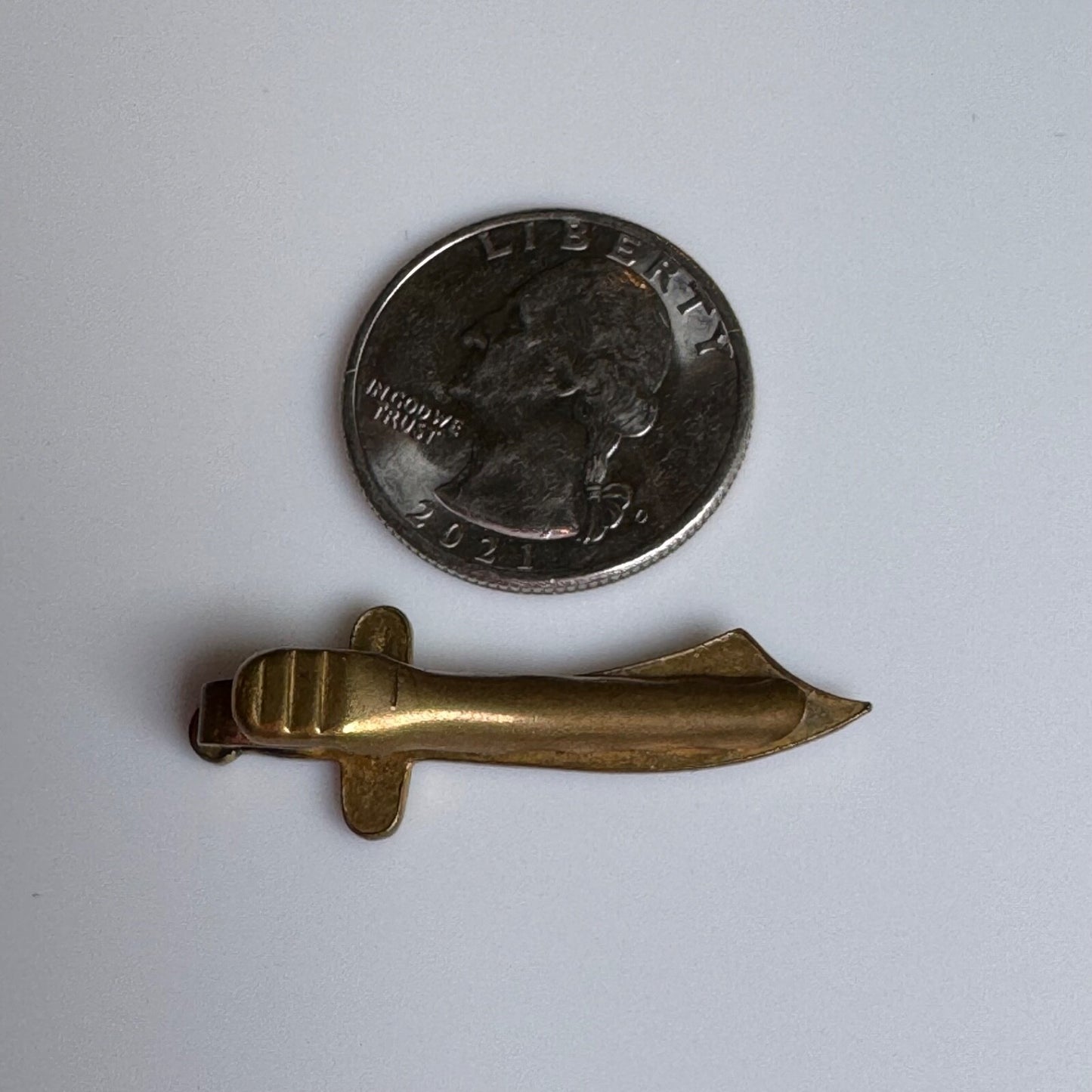 Vintage Damascene Sword Tie Clip