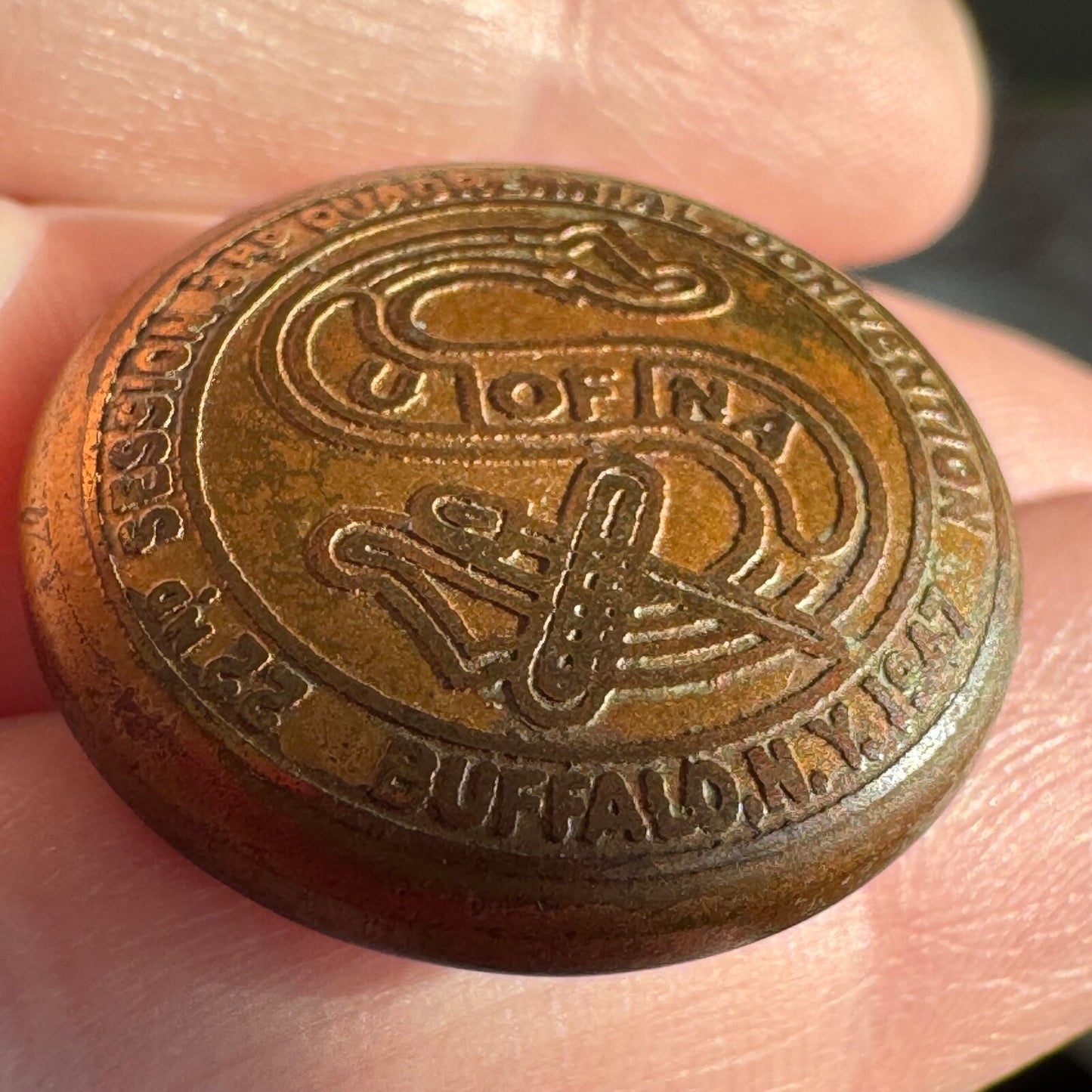 1947 SWITCHMEN'S UNION OF NORTH AMERICA (SUNA) Railroad Pin Convention
