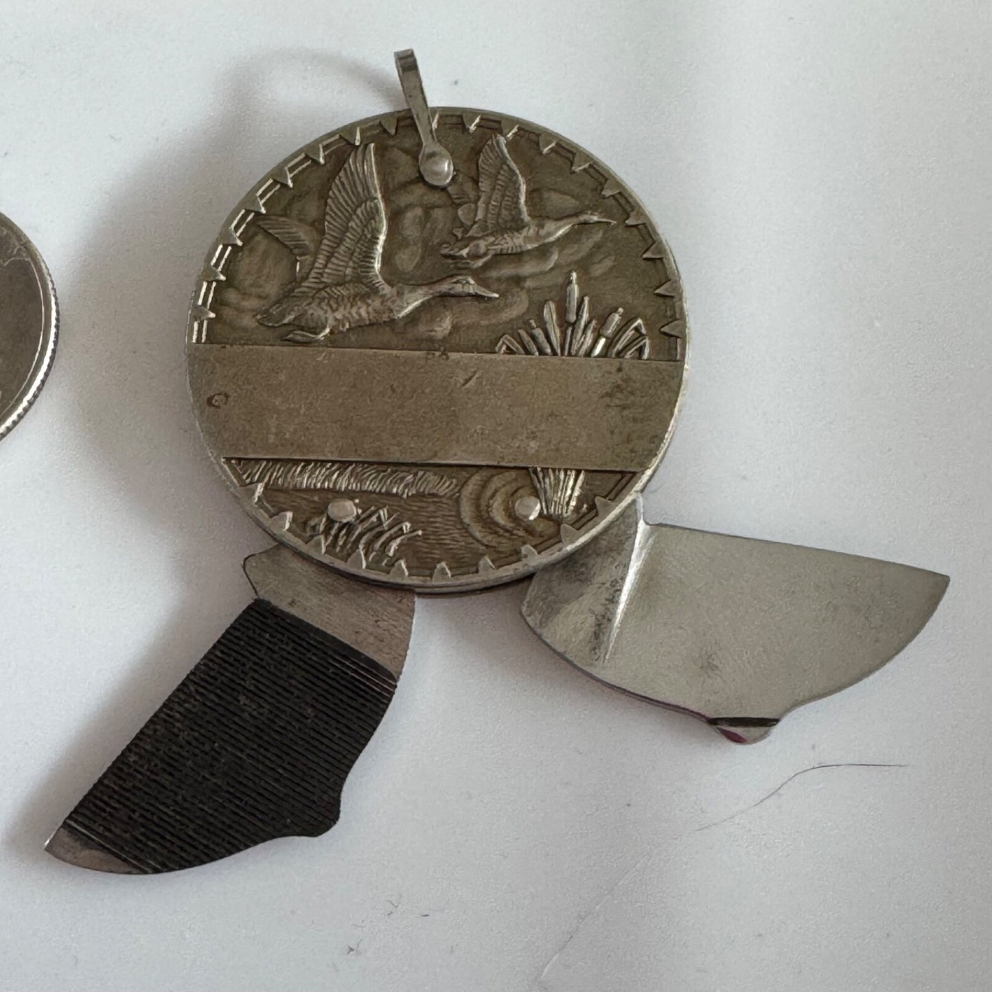 Vintage 1951 UAW 9th National Convention Pocket Knife Pendant Medal Union RARE