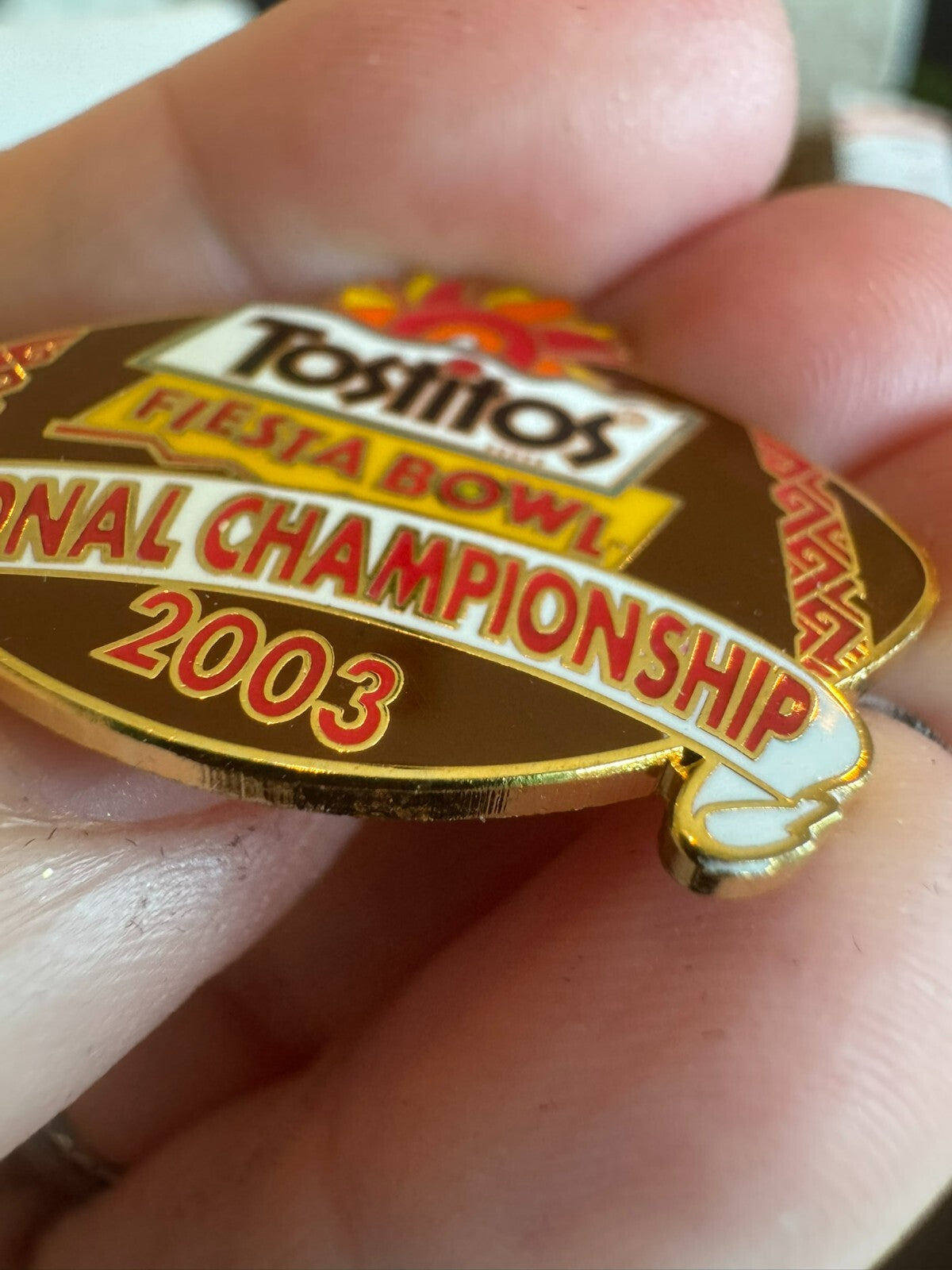 Tostitos Fiesta Bowl National Championship 2003 Lapel Pin Ohio State Miami OSU