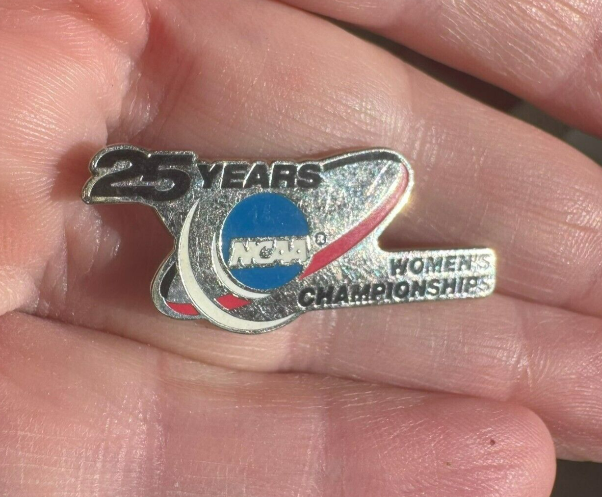25 Years NCAA Womens Championships Womens Sports Ename Lapel Pin