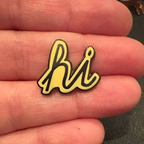 Rare Madewell Pintrill "HI" Jean Jacket Pins Studs MCM Enamel 👋 ✋
