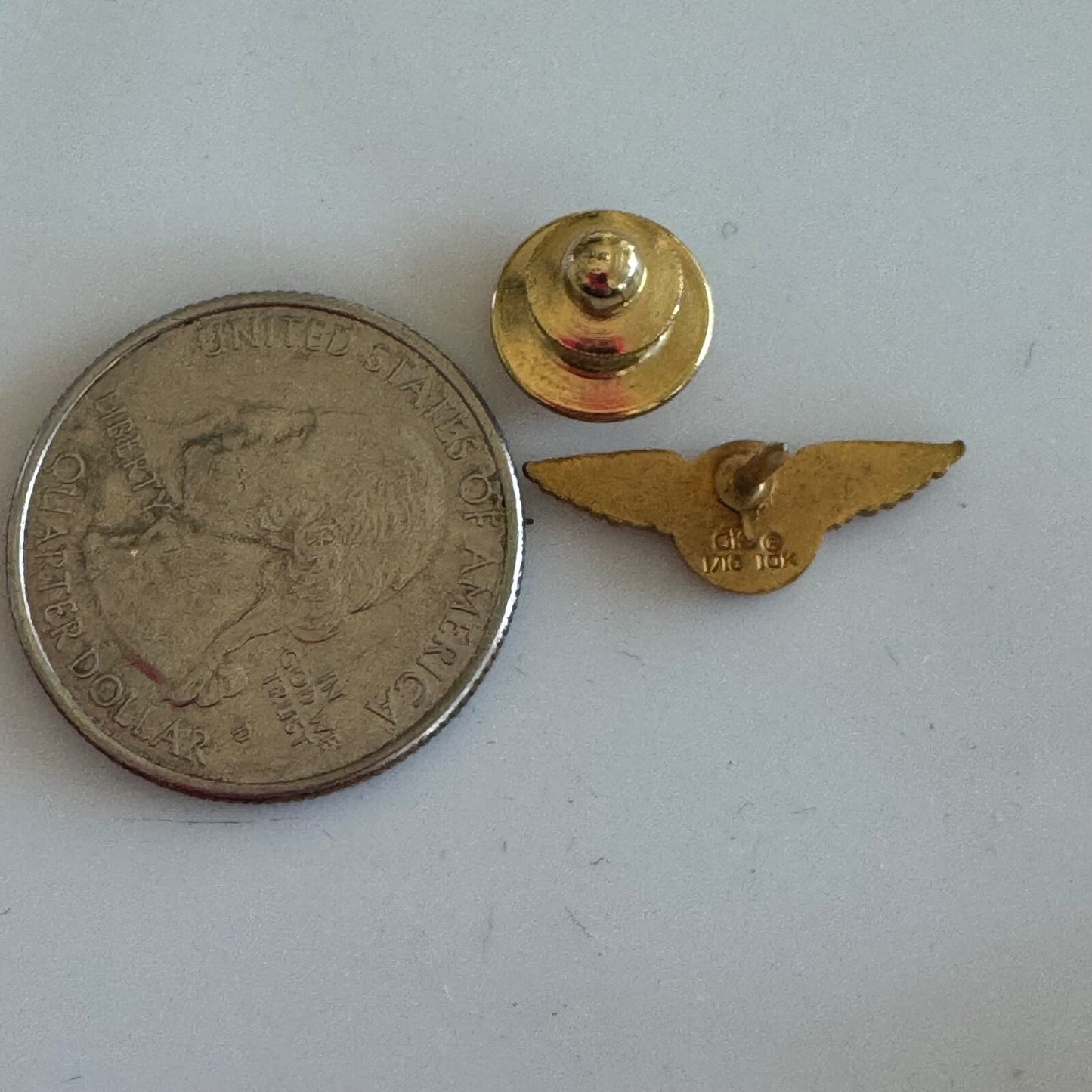 Rare Vintage Southern Airways Wings Employee Service 1/10 10k GF Pin Tie Tack